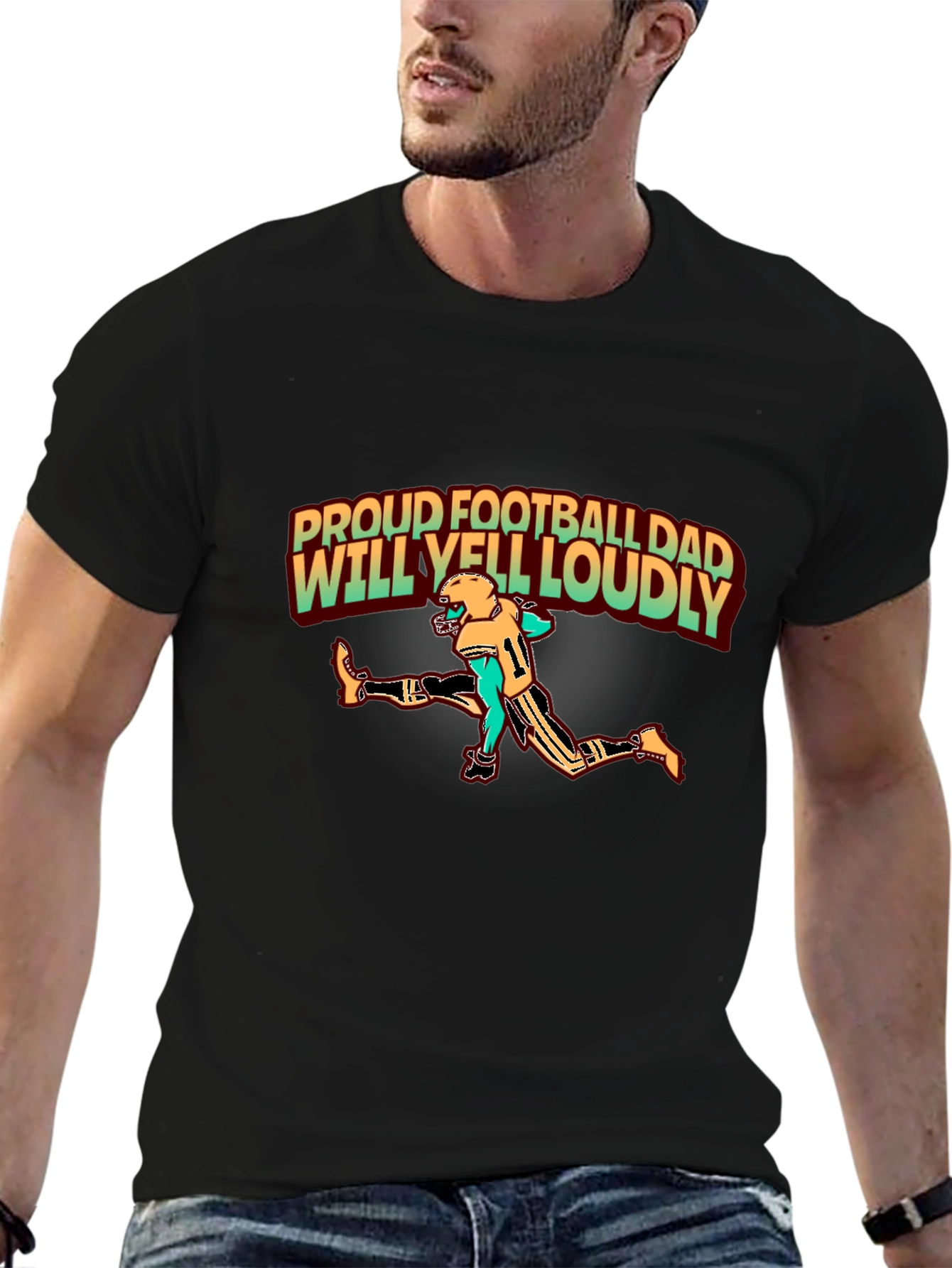 Proud Football Dad T-Shirt - Loud and Proud!