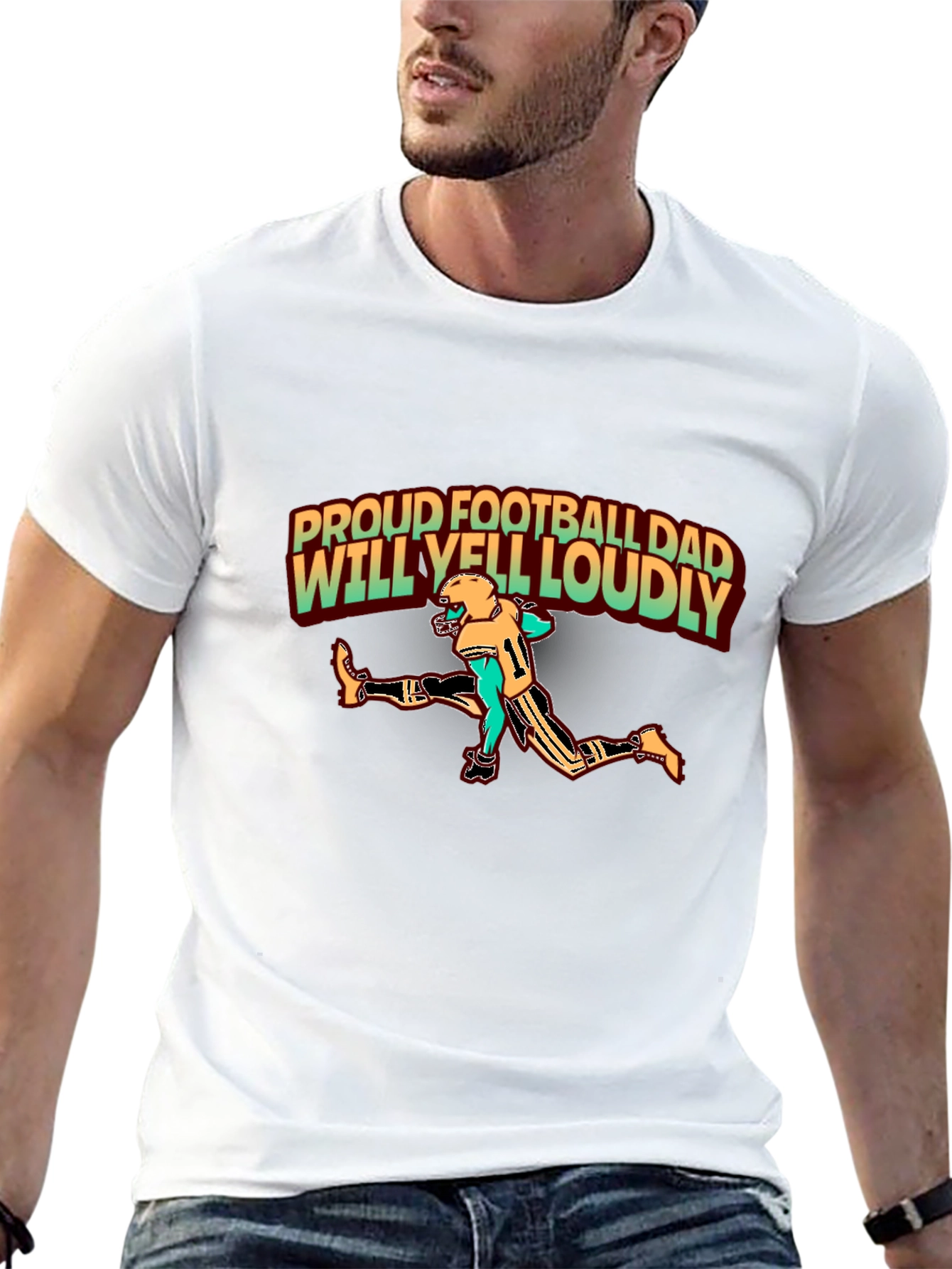 Proud Football Dad T-Shirt - Loud and Proud!