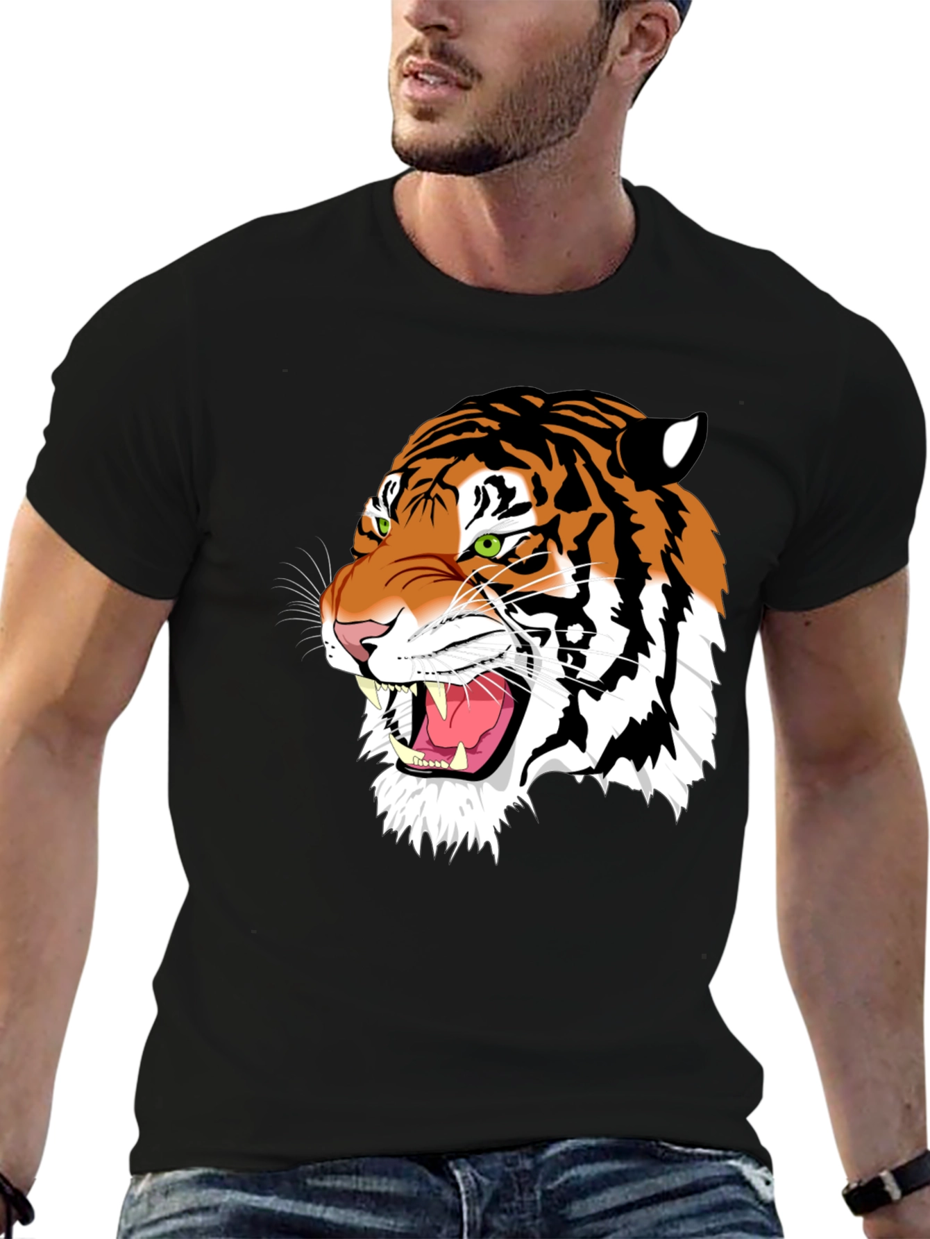Tiger Graphic Black T-Shirt