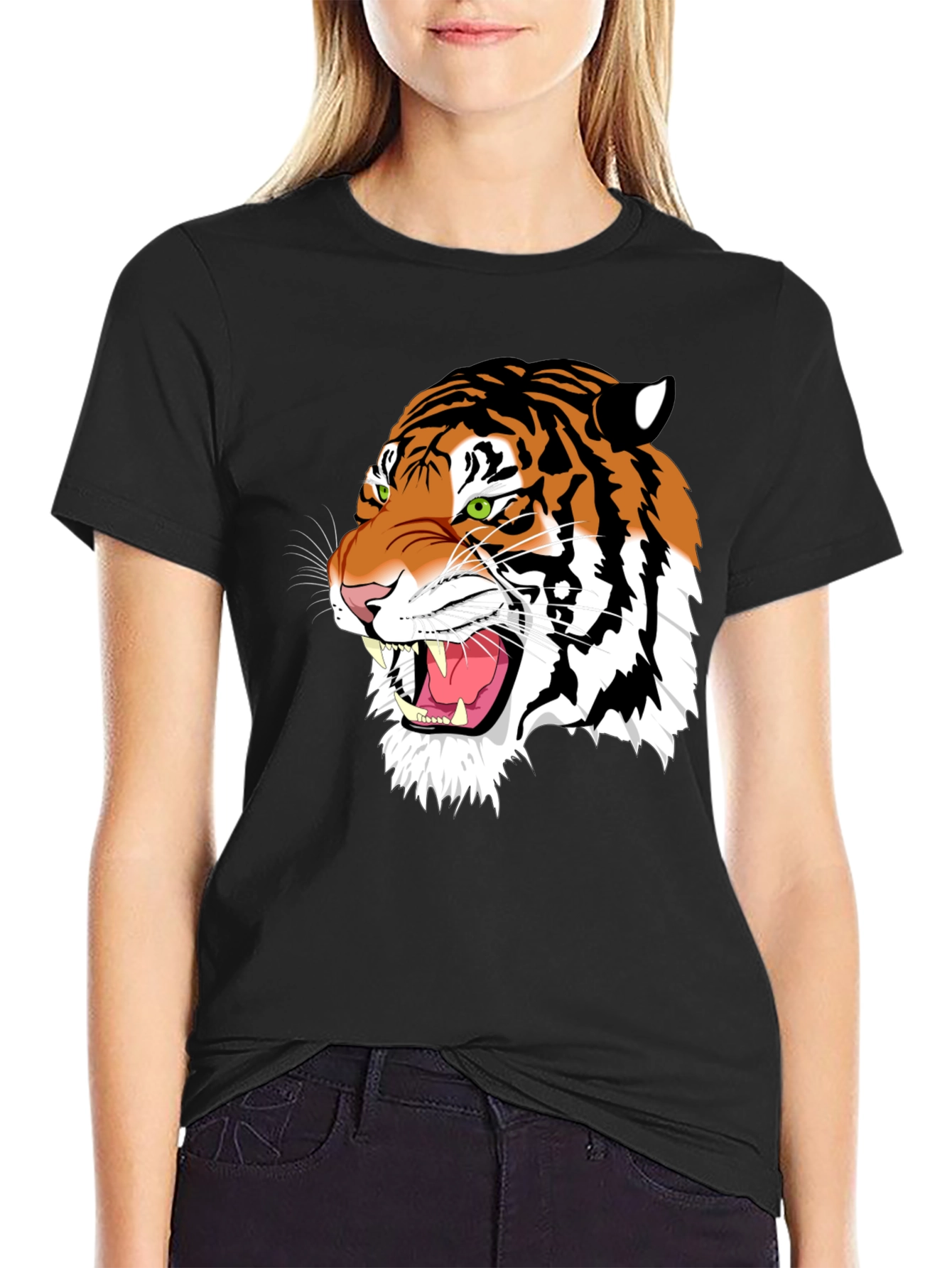 Tiger Graphic Black T-Shirt