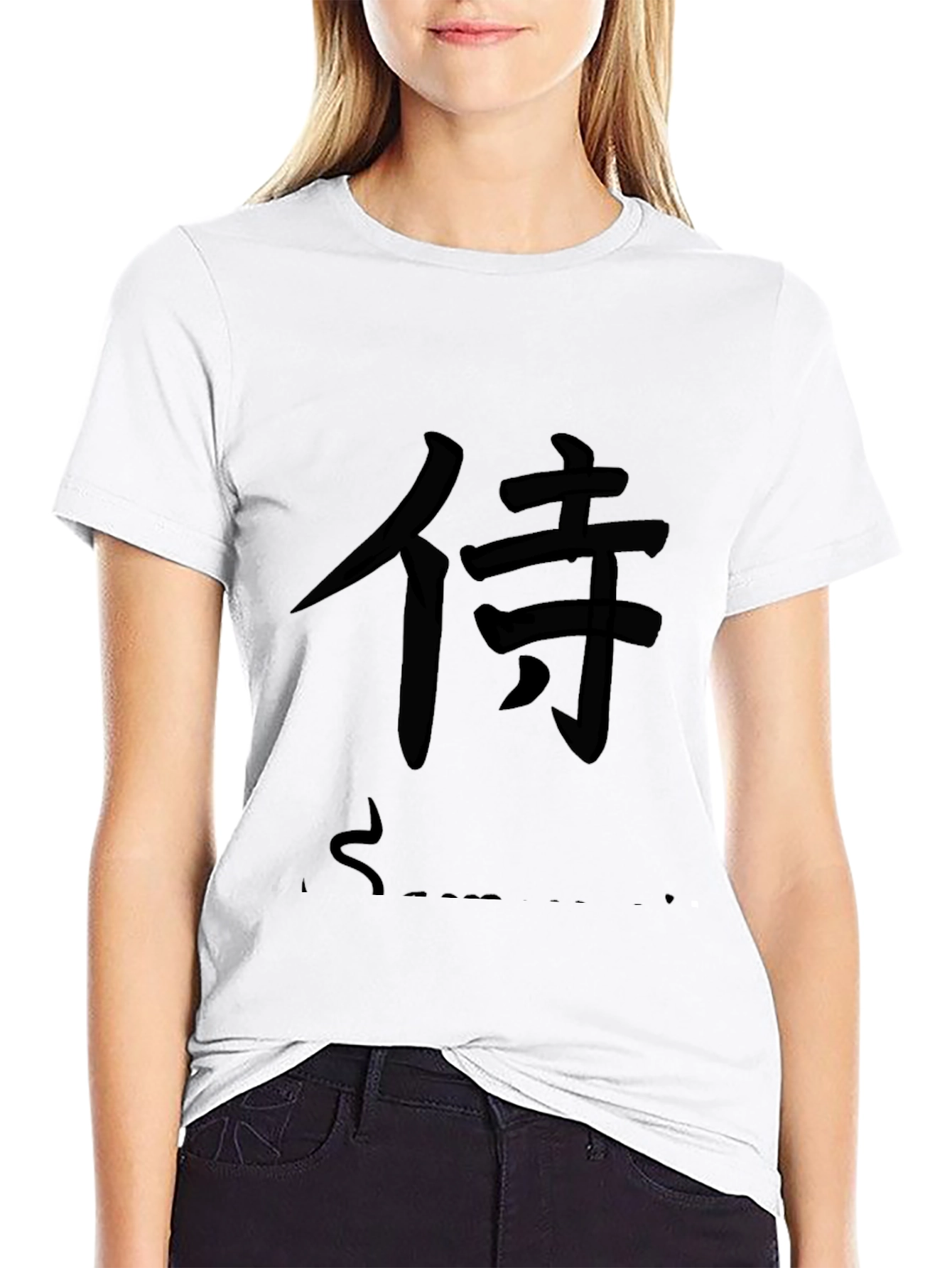 Samurai Kanji Graphic Black T-Shirt