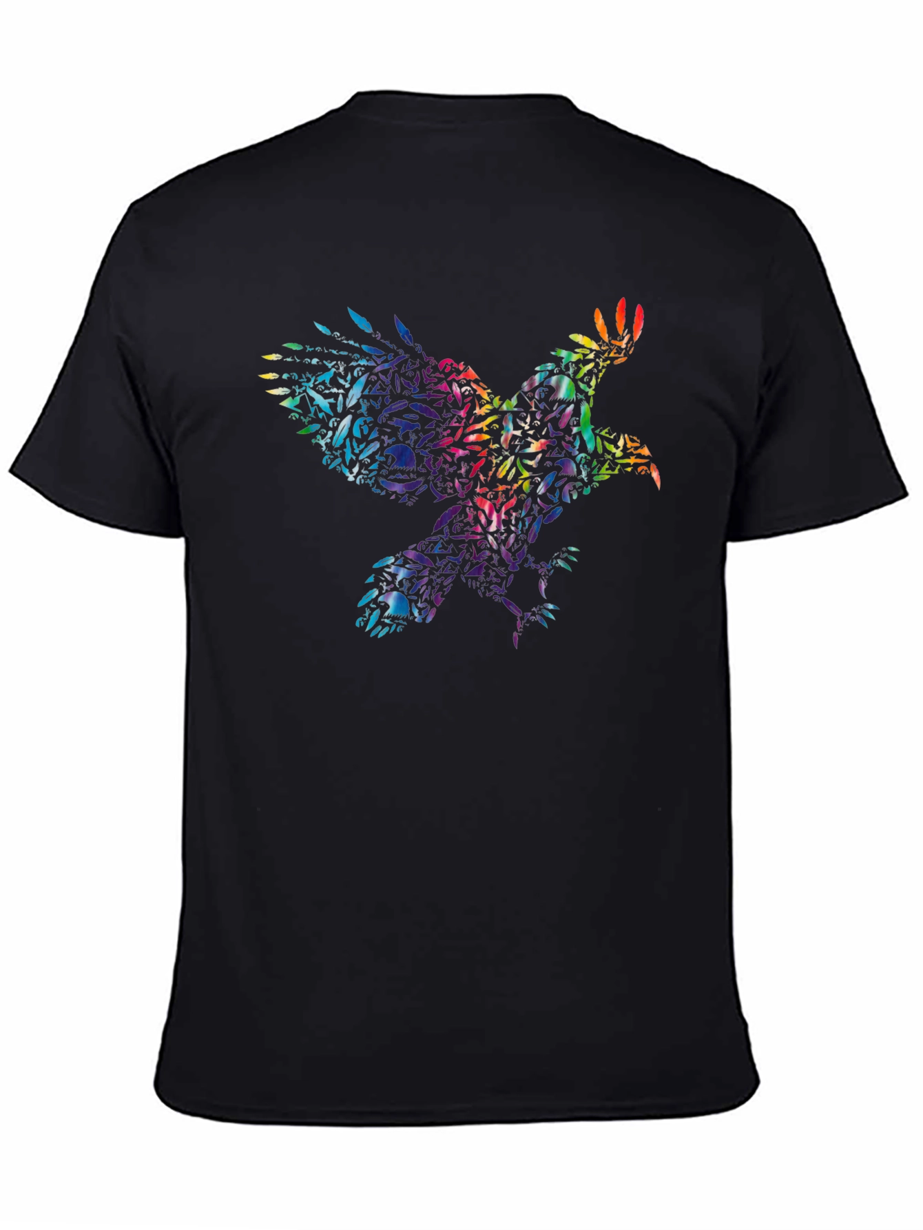 Rainbow Eagle Skull T-Shirt - Mens Graphic Tee