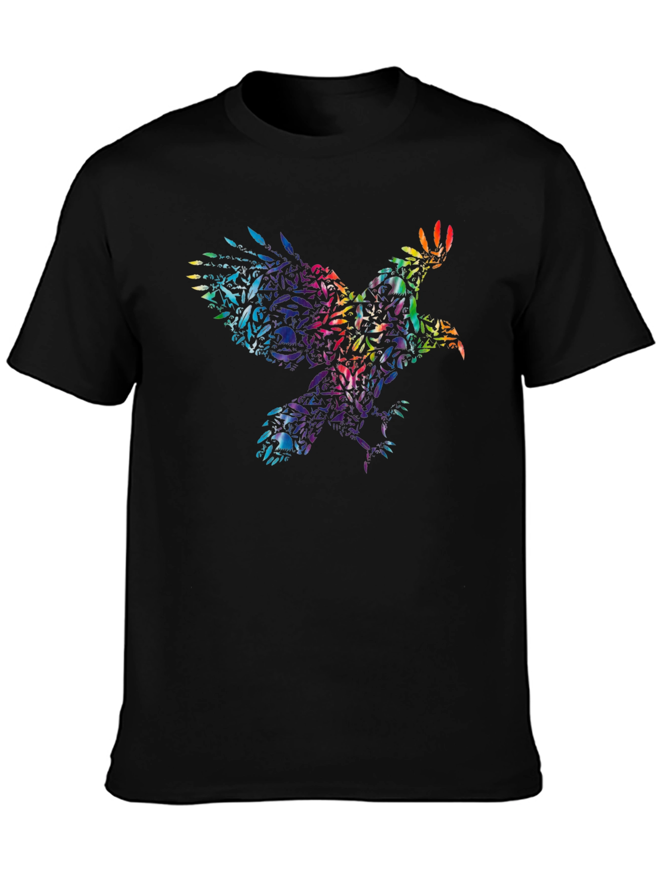 Rainbow Eagle Skull T-Shirt - Mens Graphic Tee