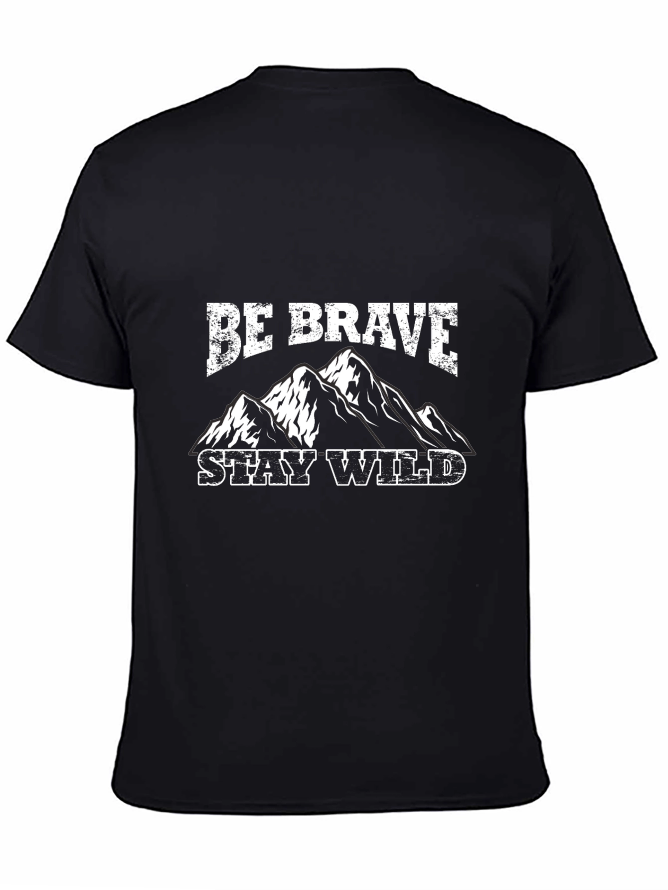 Be Brave Stay Wild Graphic Tee - Black