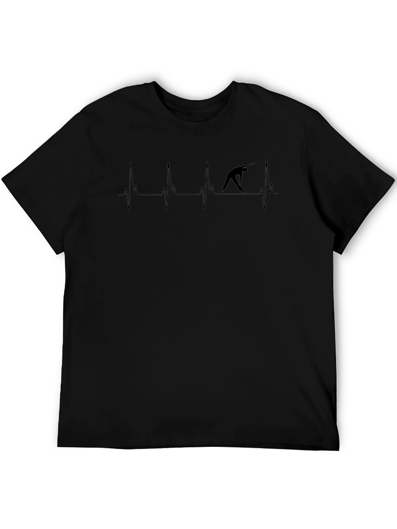 Gymnastics Heartbeat Tee - Black Cotton