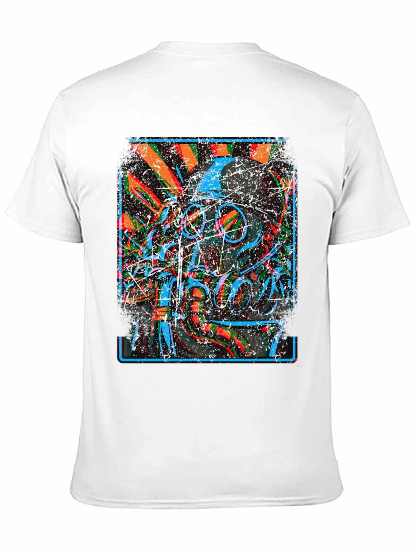 Gas Mask Graphic Print Black T-Shirt