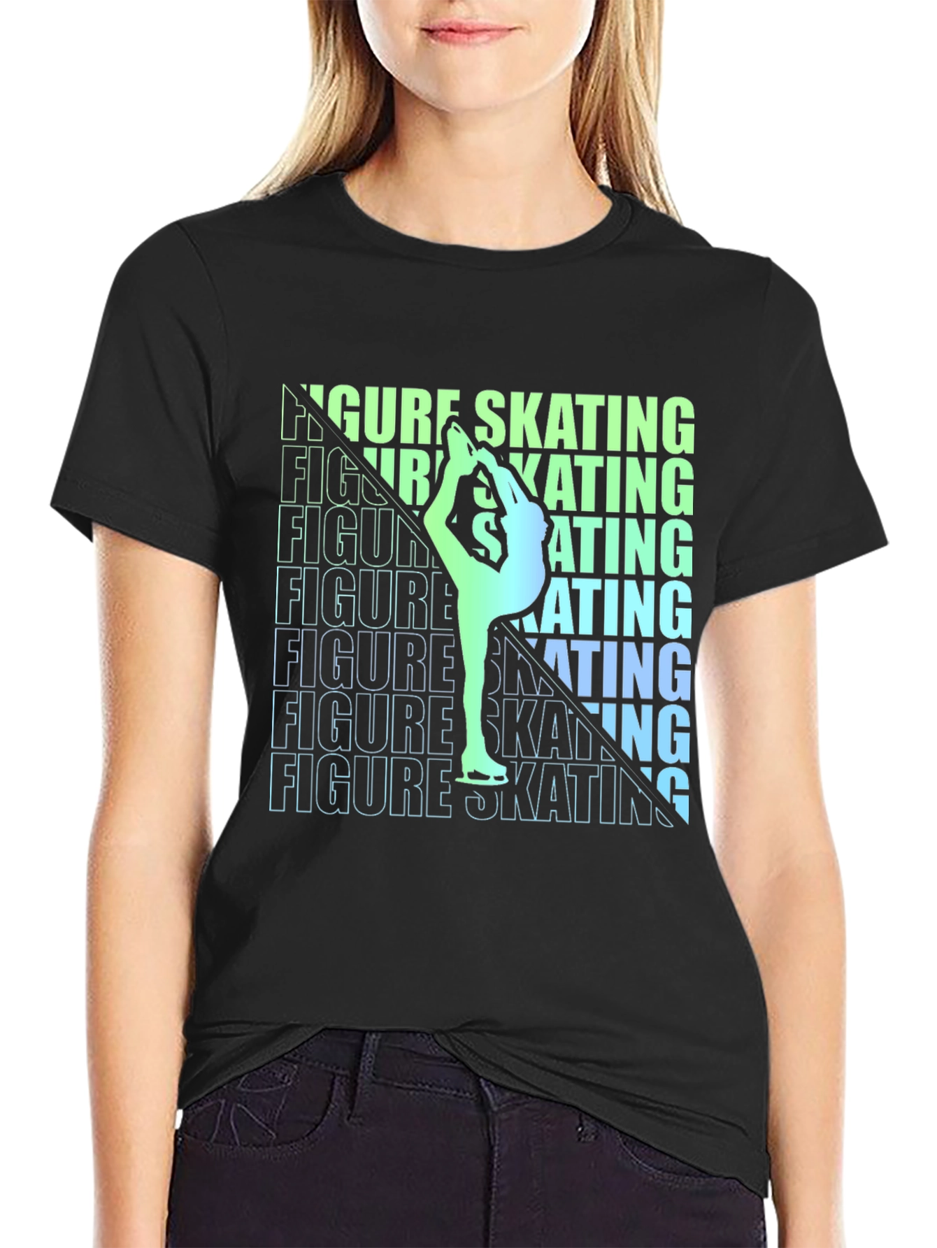 Figure Skating Graphic Tee - Stylish Athlete T-Shirt