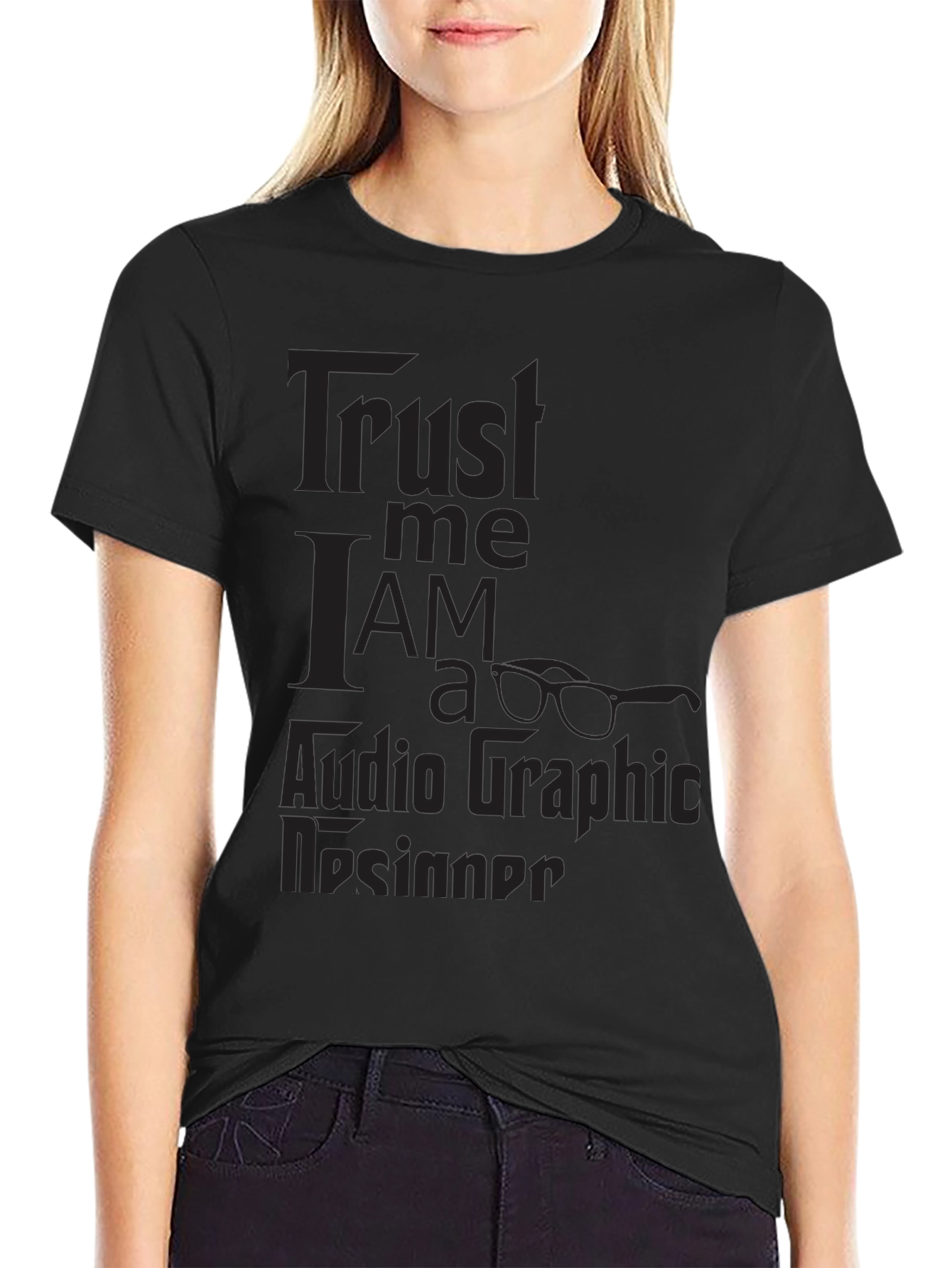 Trust Me Im a Graphic Designer Black T-Shirt