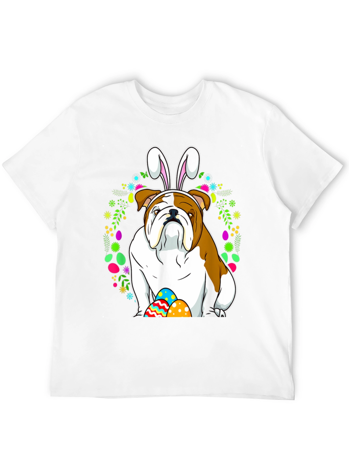 Bulldog Easter Bunny T-Shirt - Festive Dog Lover Tee
