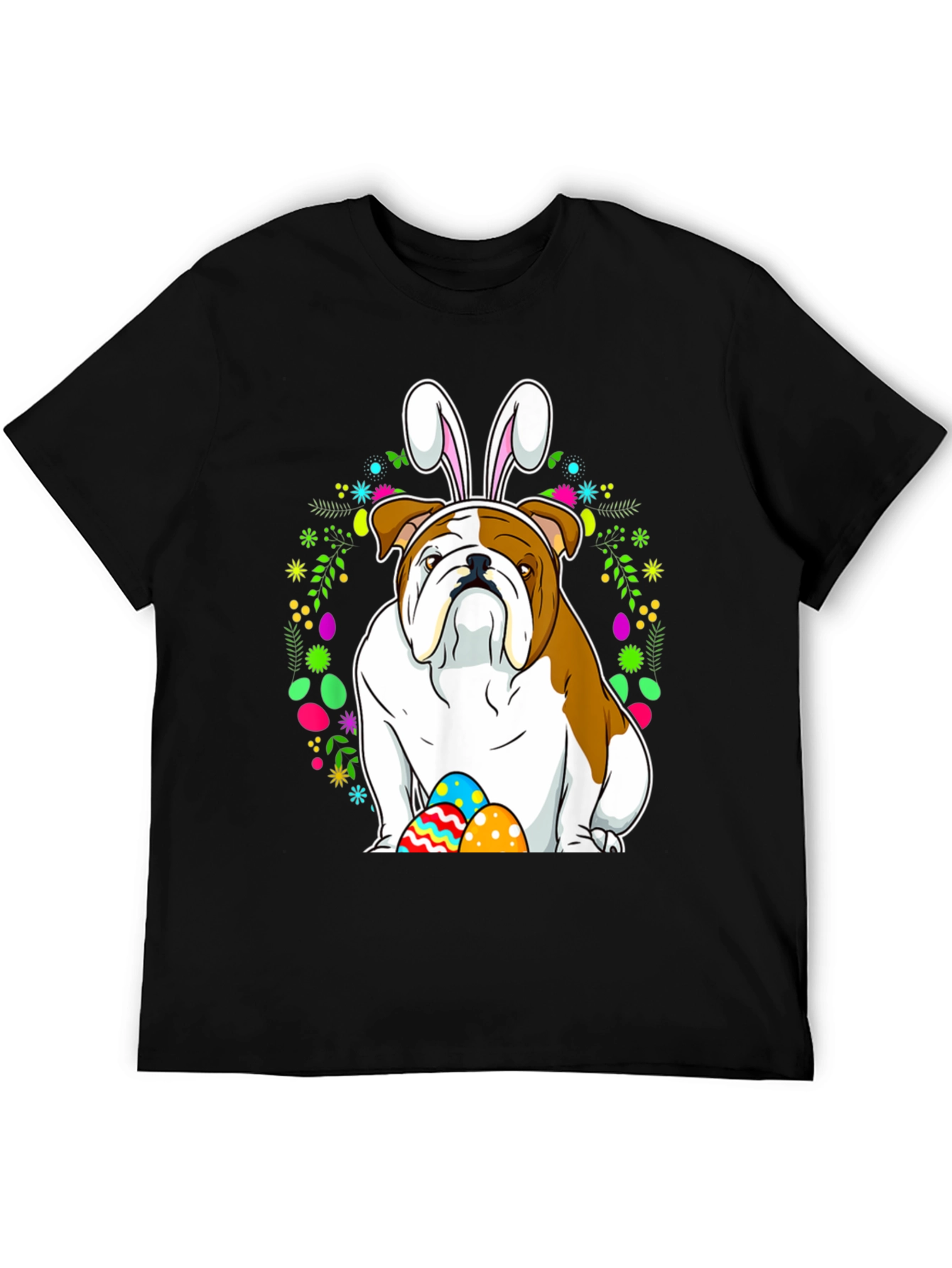 Bulldog Easter Bunny T-Shirt - Festive Dog Lover Tee