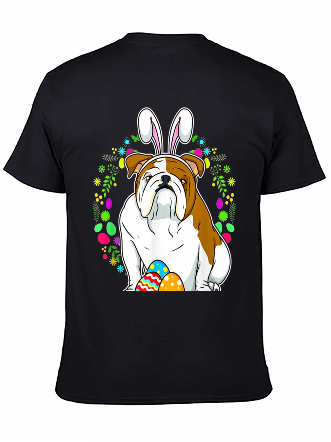 Bulldog Easter Bunny T-Shirt - Festive Dog Lover Tee