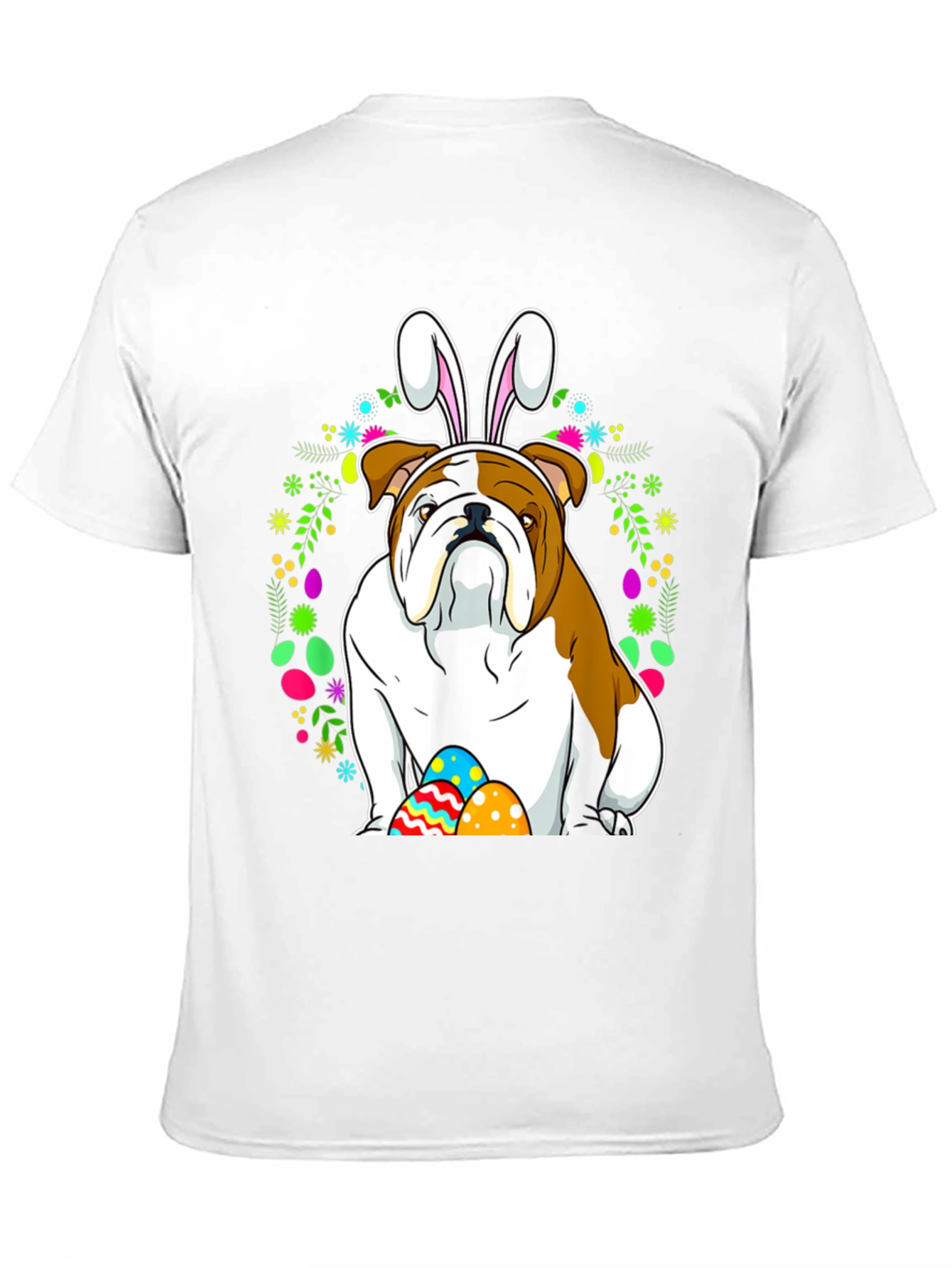 Bulldog Easter Bunny T-Shirt - Festive Dog Lover Tee
