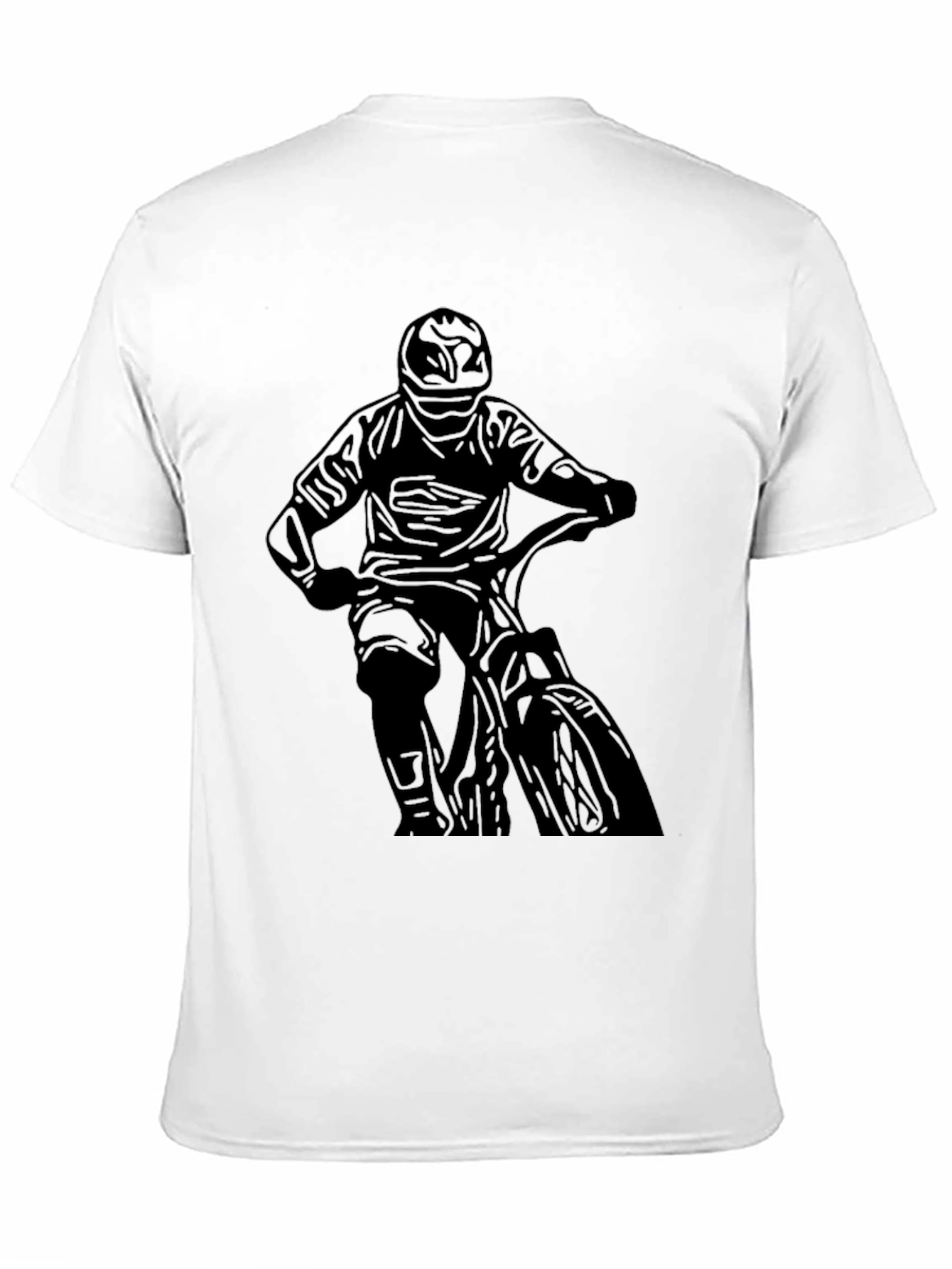 Mens Black Biker Graphic Tee
