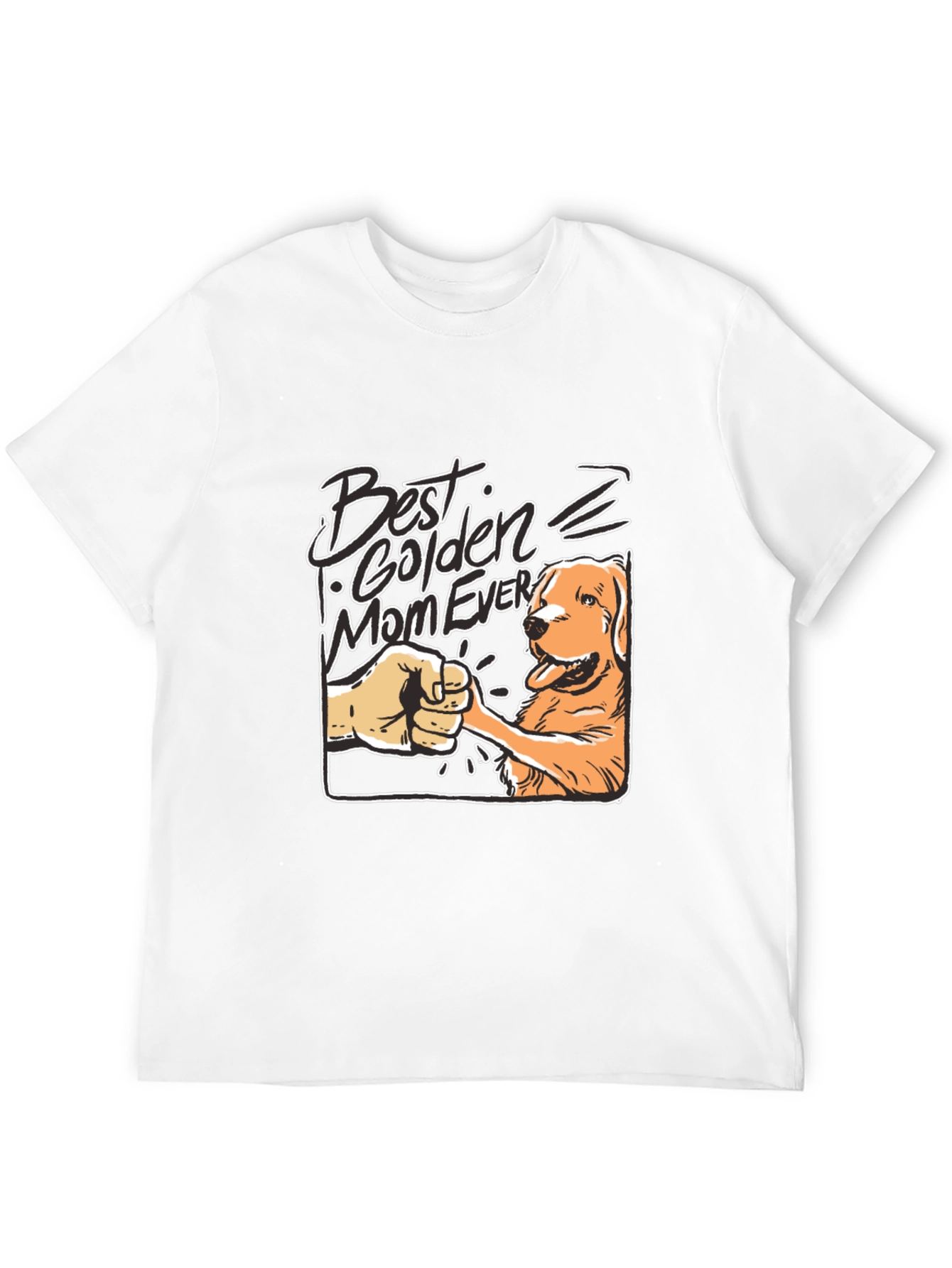 Best Golden Mom Ever Black Graphic Tee