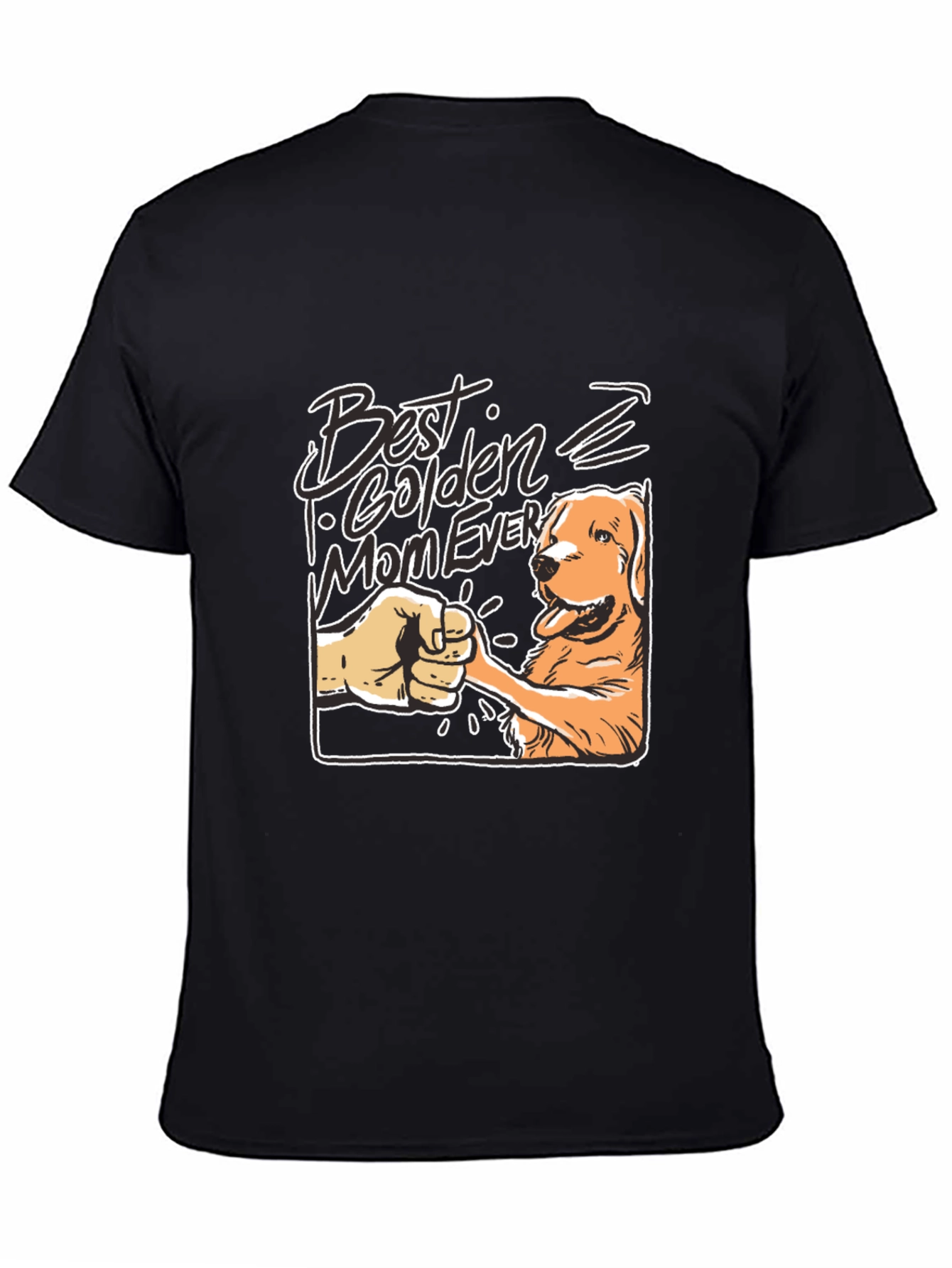 Best Golden Mom Ever Black Graphic Tee