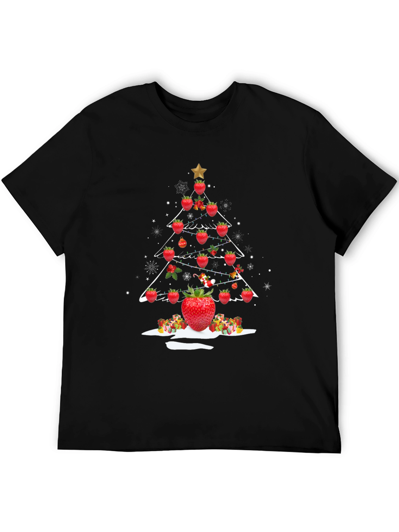 Strawberry Christmas Tree Graphic Tee