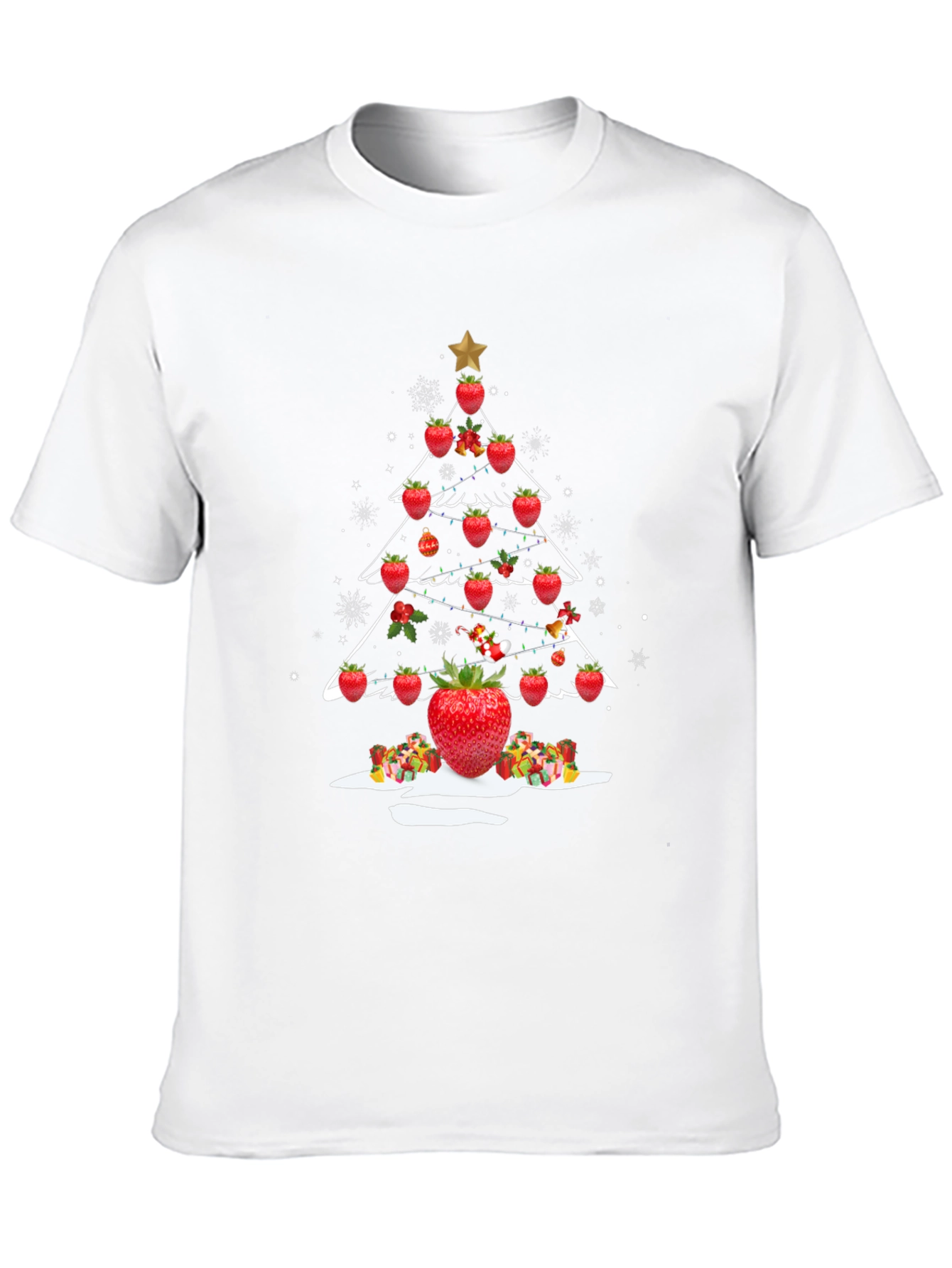 Strawberry Christmas Tree Graphic Tee