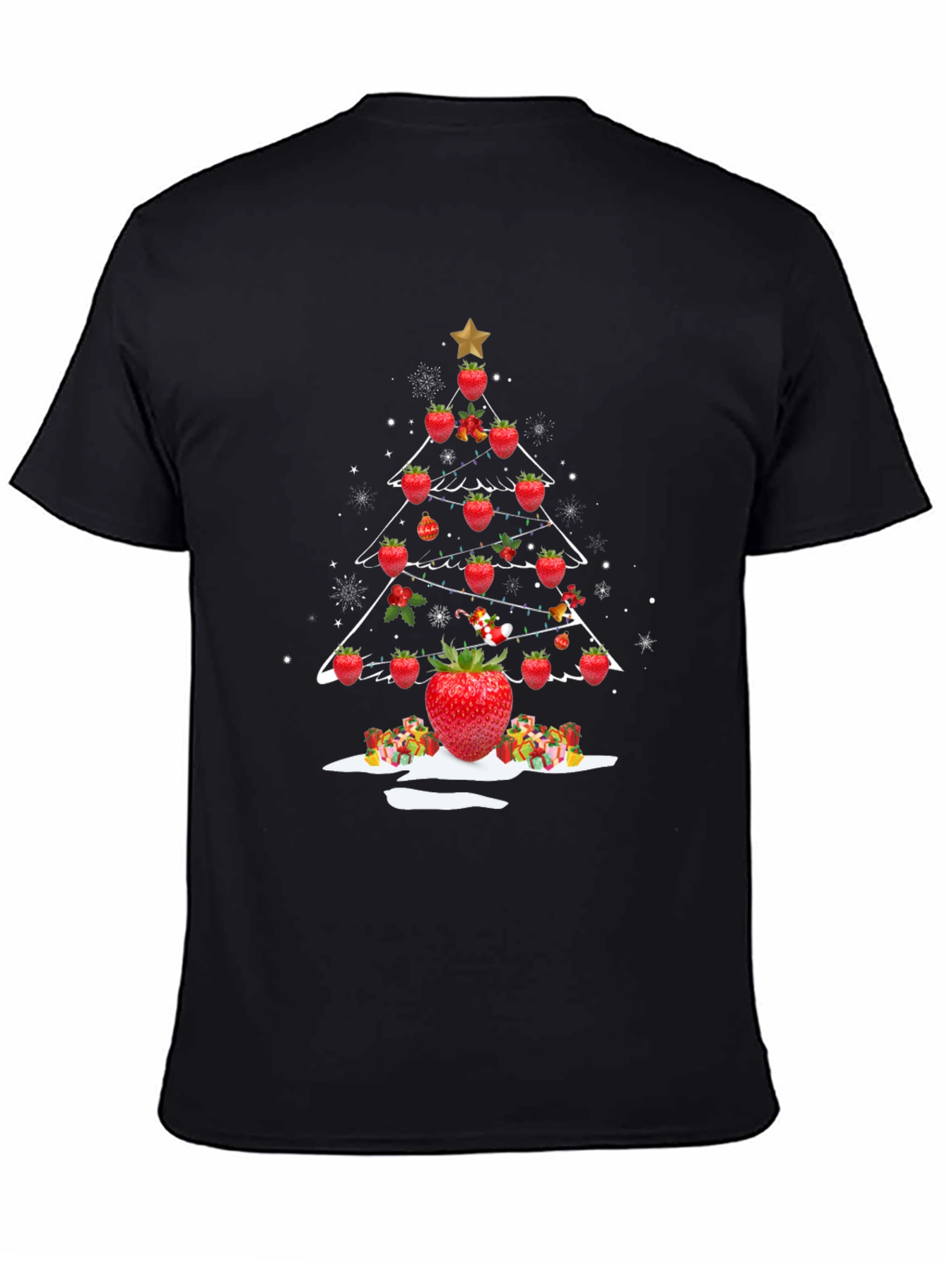 Strawberry Christmas Tree Graphic Tee
