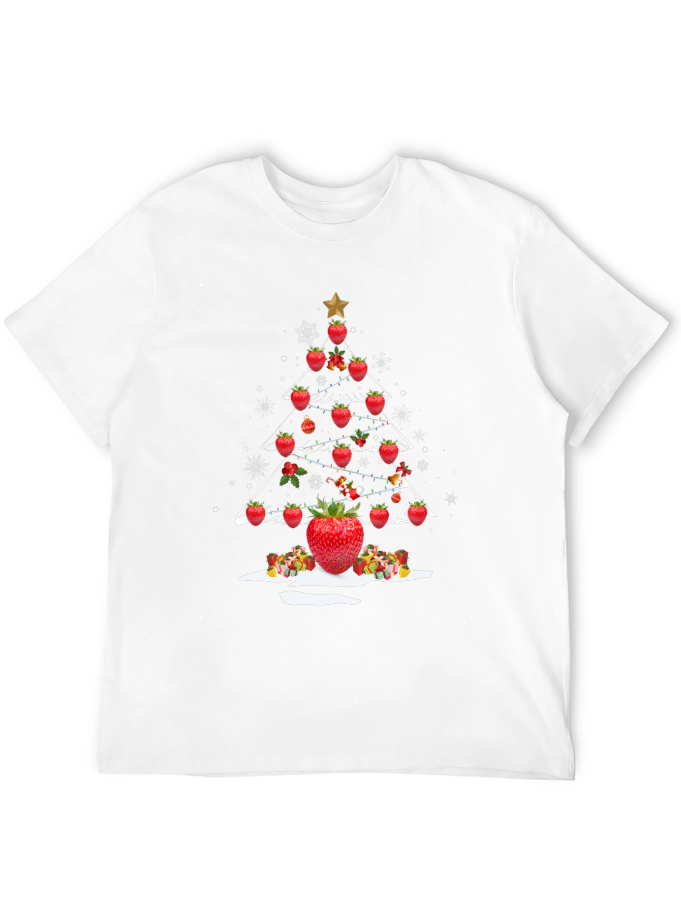 Strawberry Christmas Tree Graphic Tee