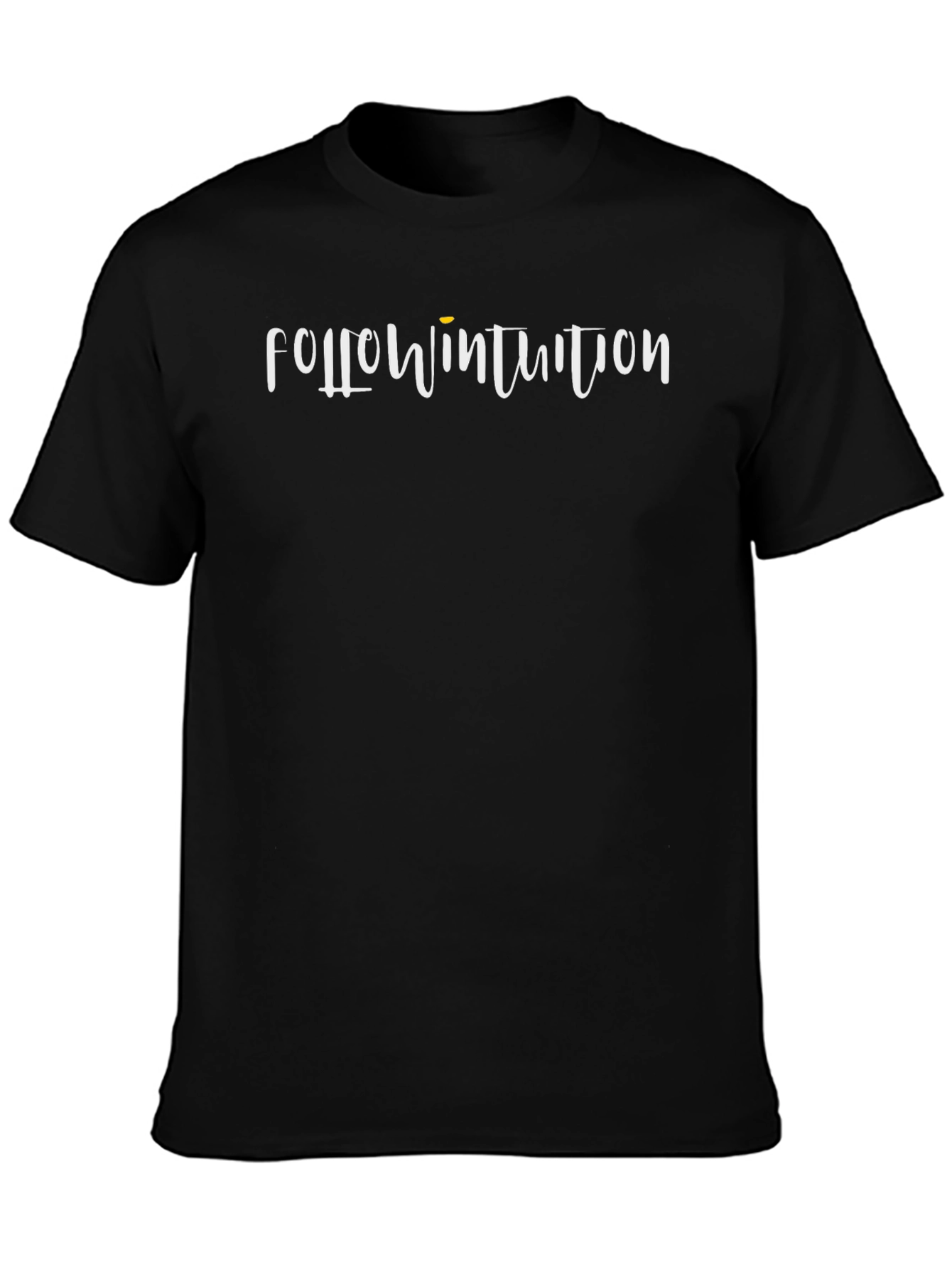 Follow Intuition Black Graphic Tee