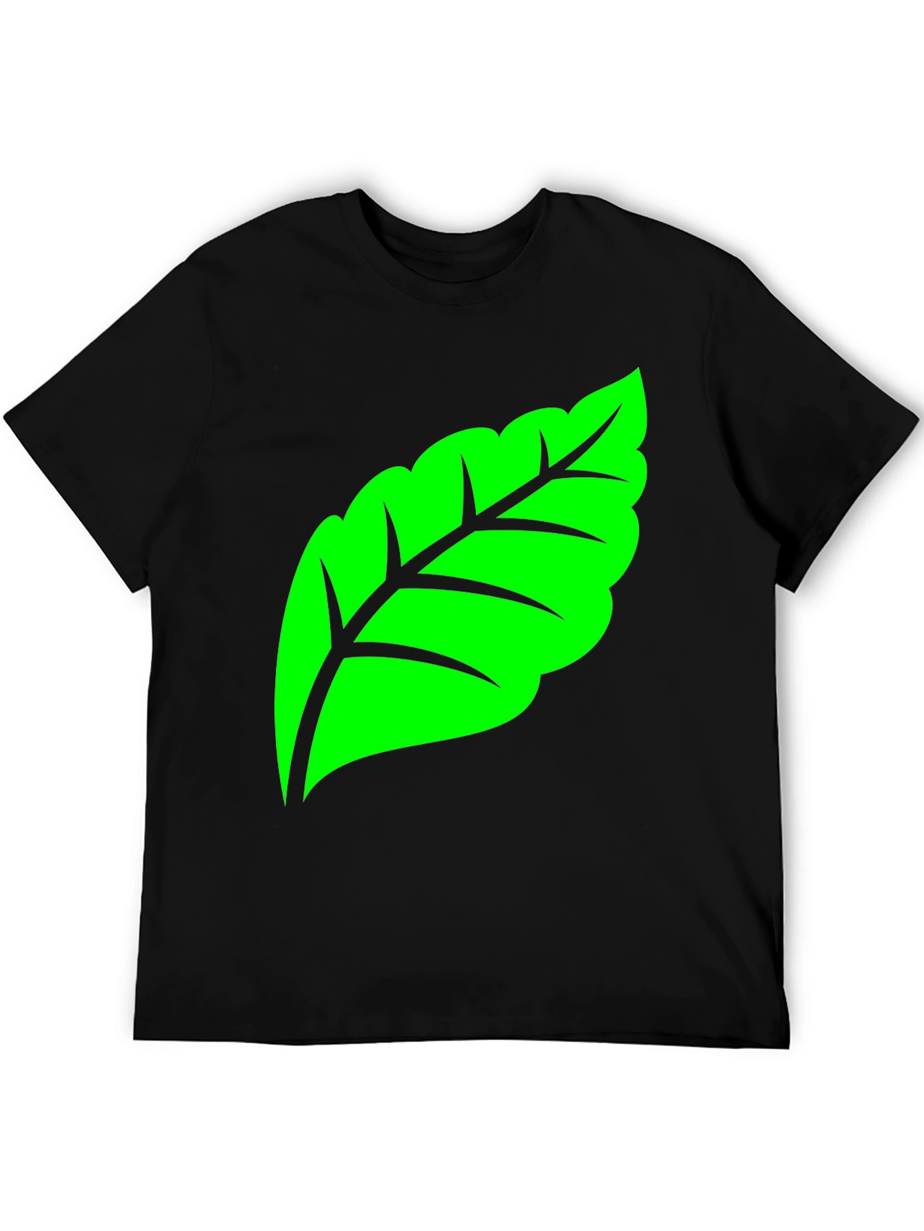 Green Leaf Graphic Tee - Nature Inspired Design