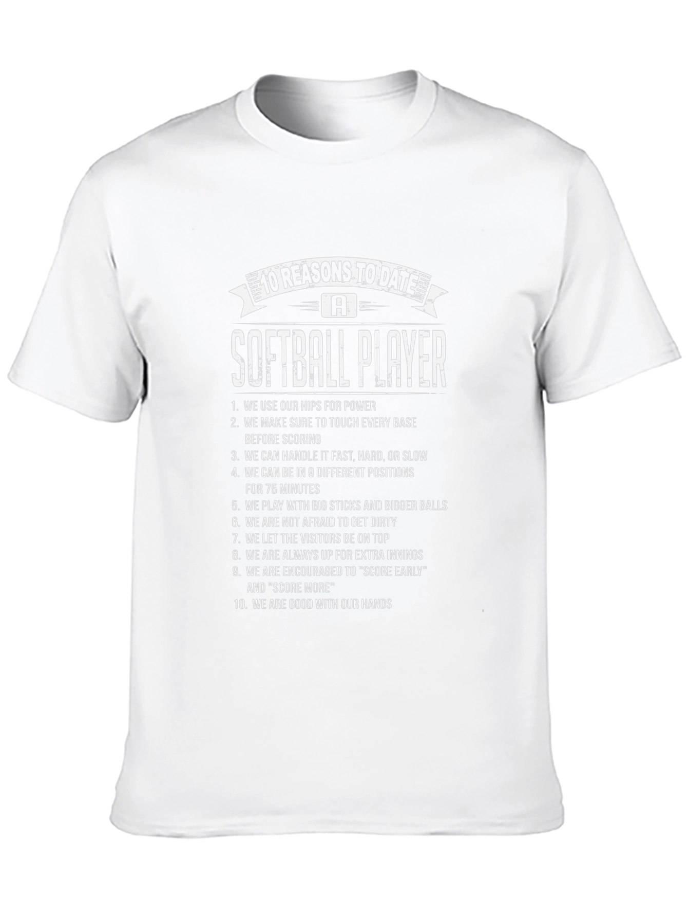 Softball Player Reasons T-Shirt - Date A Softball Player