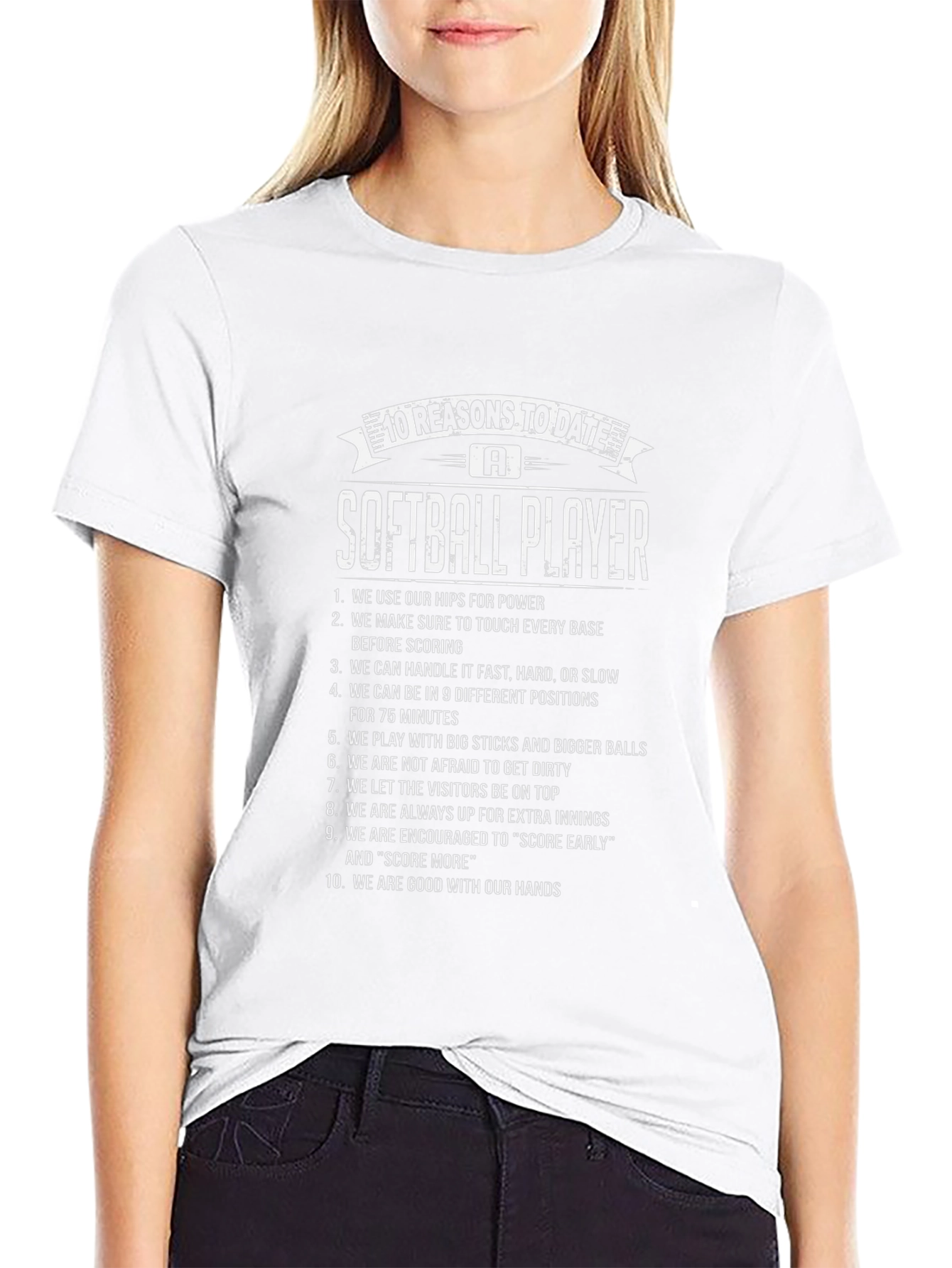 Softball Player Reasons T-Shirt - Date A Softball Player