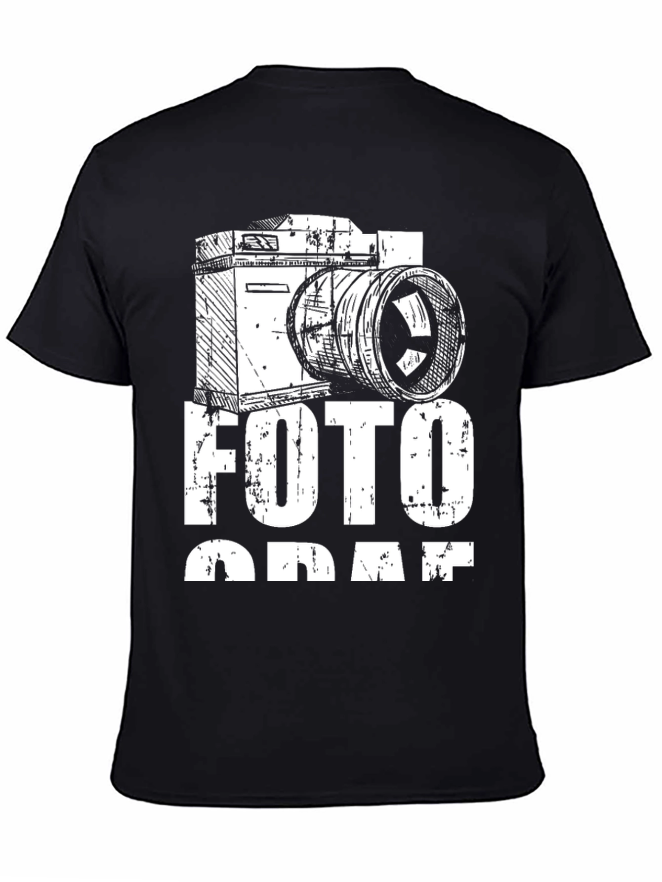 Photographer Black T-Shirt - Camera Design