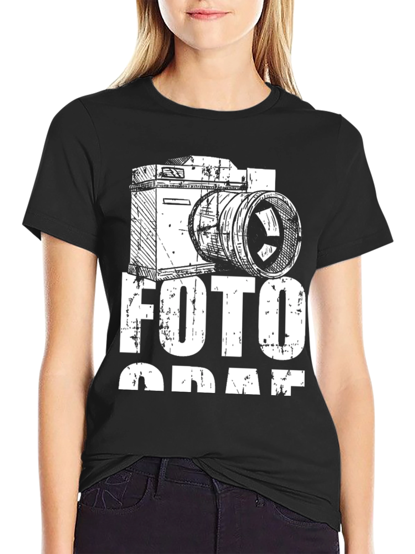 Photographer Black T-Shirt - Camera Design