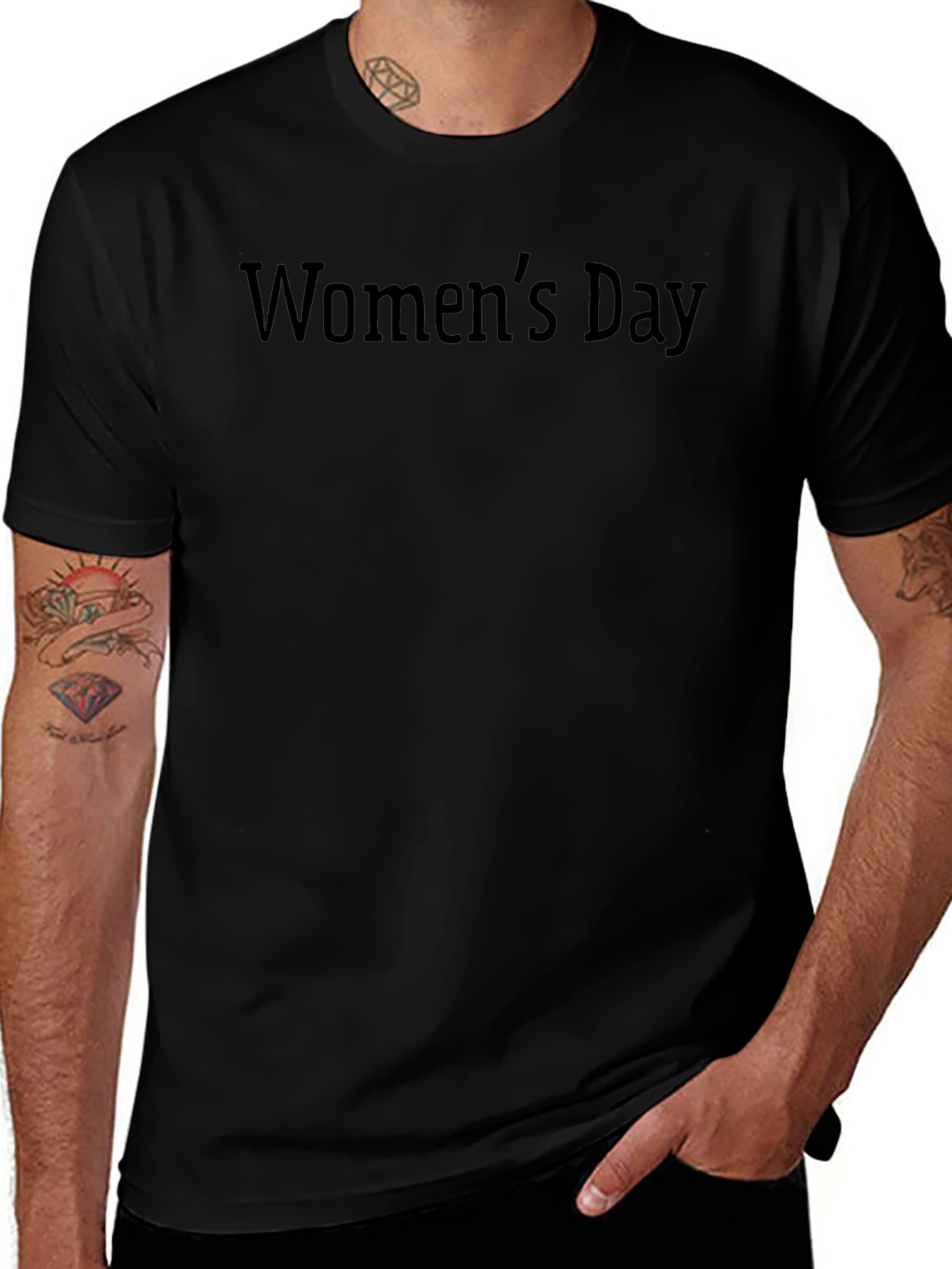 Womens Day Black T-Shirt