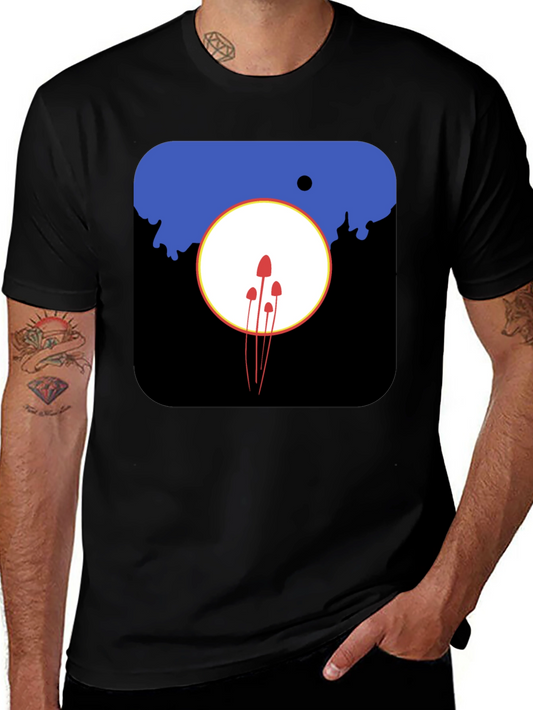 Modern Graphic Tee - Mushroom Moon
