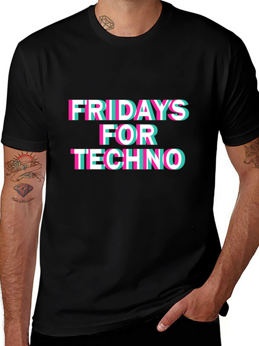 Fridays for Techno Black T-Shirt