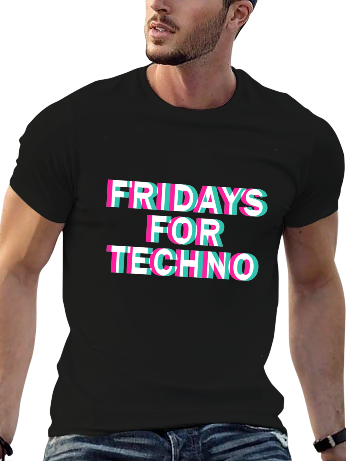 Fridays for Techno Black T-Shirt