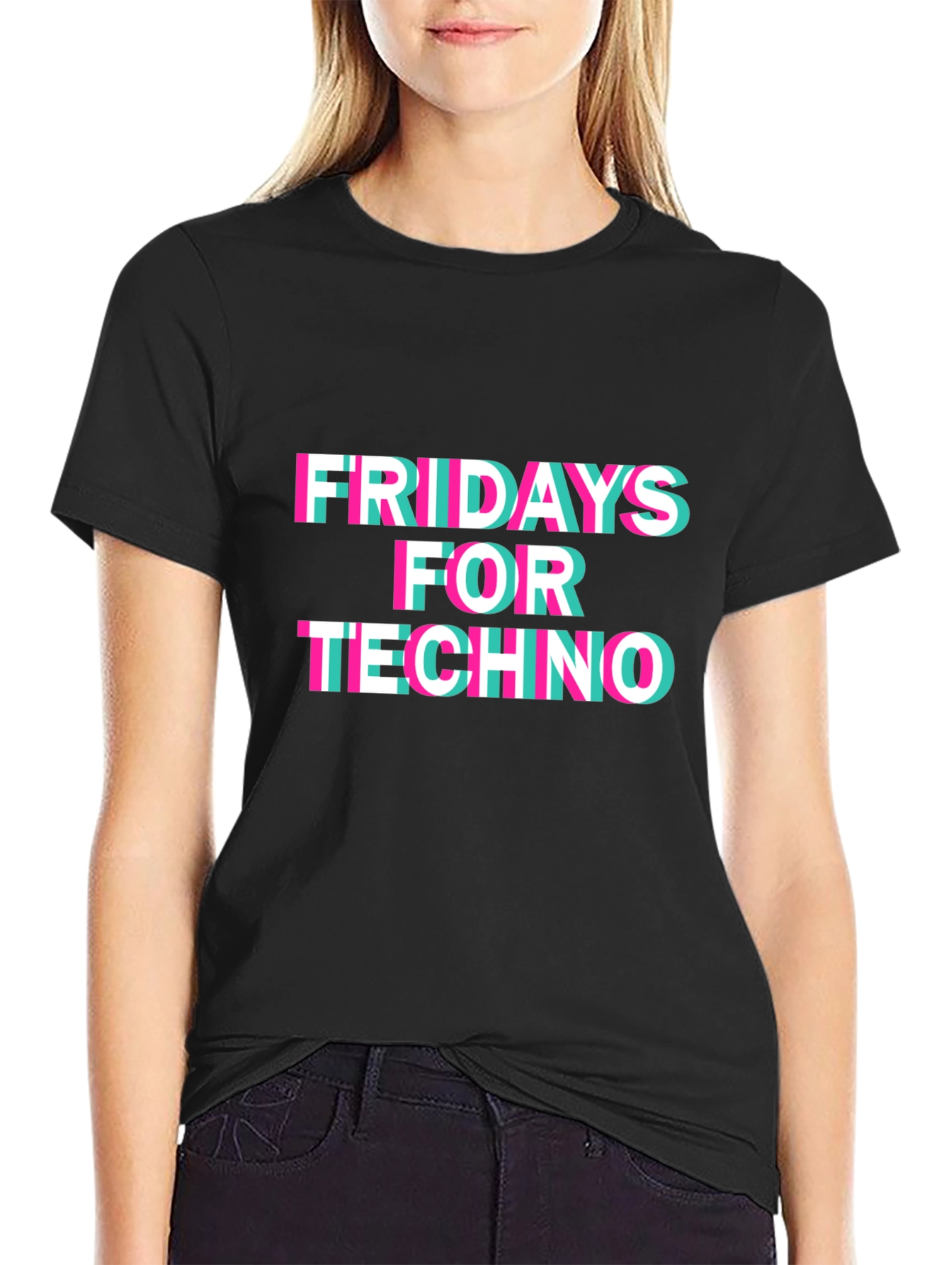 Fridays for Techno Black T-Shirt