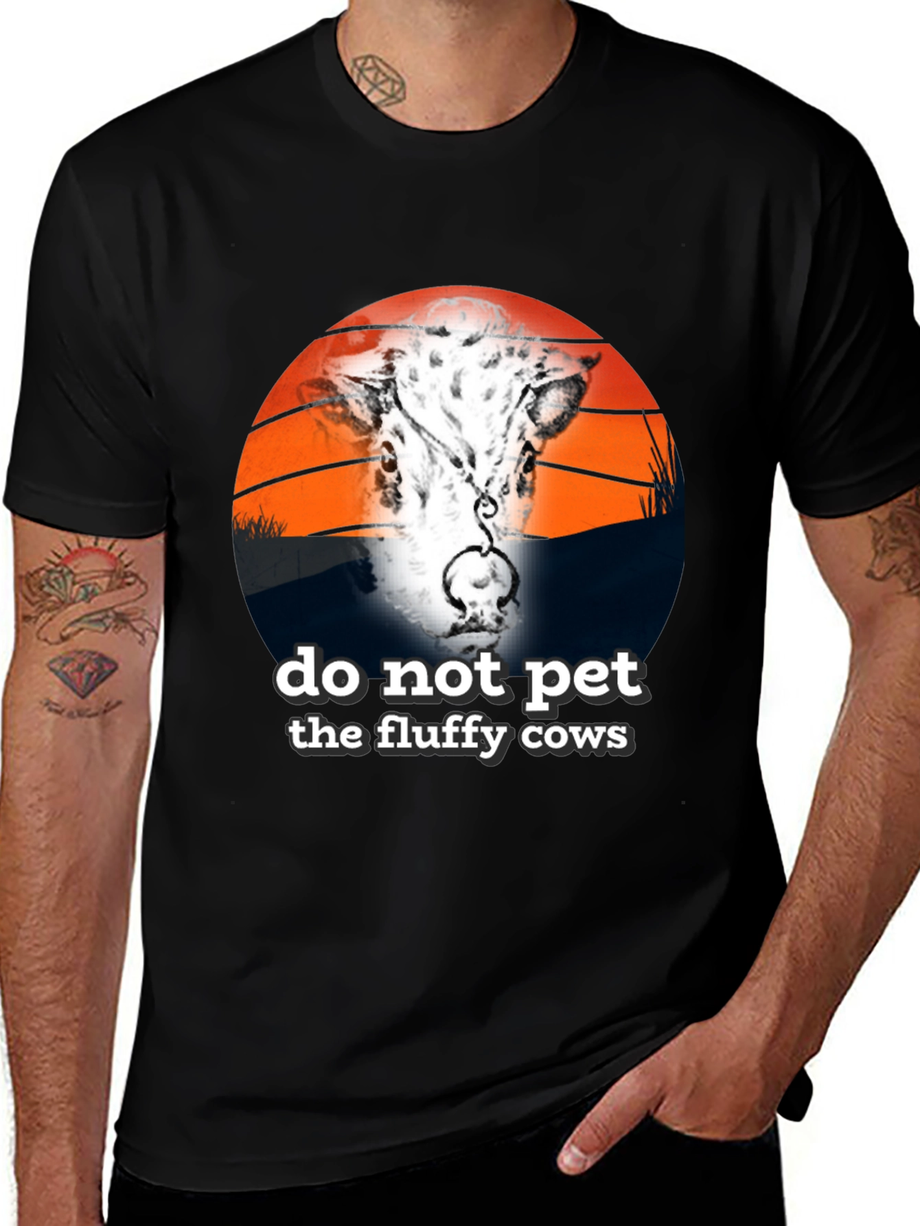 Do Not Pet Fluffy Cows Graphic Tee - Unisex