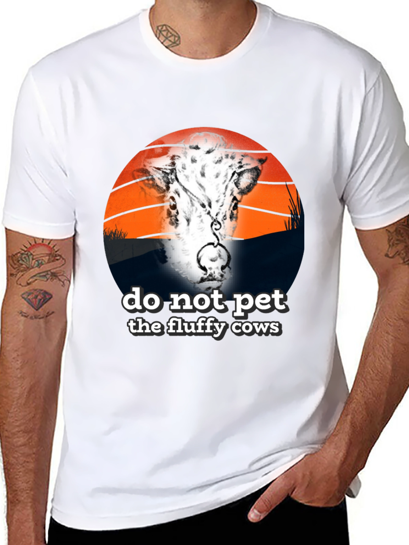 Do Not Pet Fluffy Cows Graphic Tee - Unisex