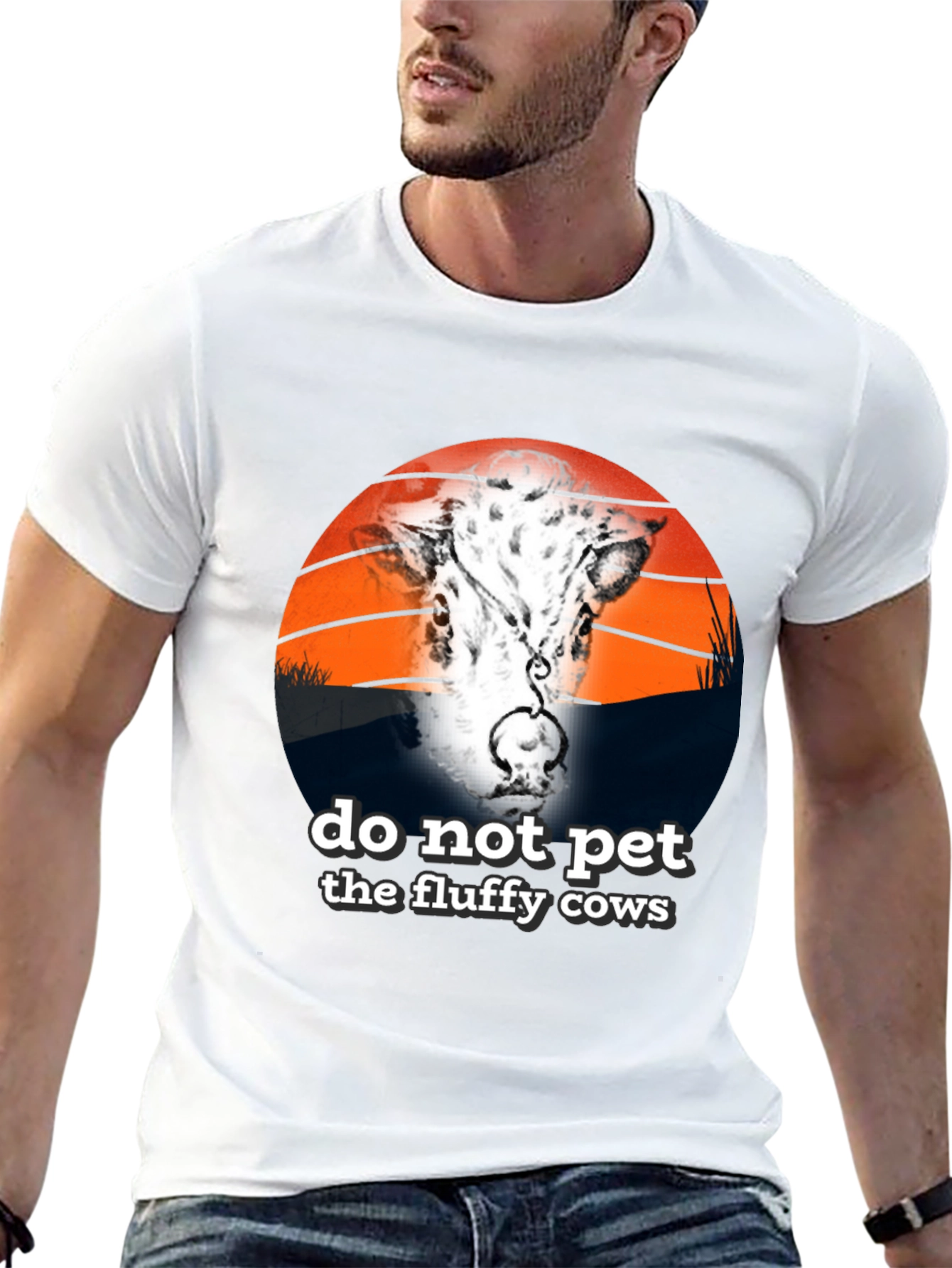 Do Not Pet Fluffy Cows Graphic Tee - Unisex
