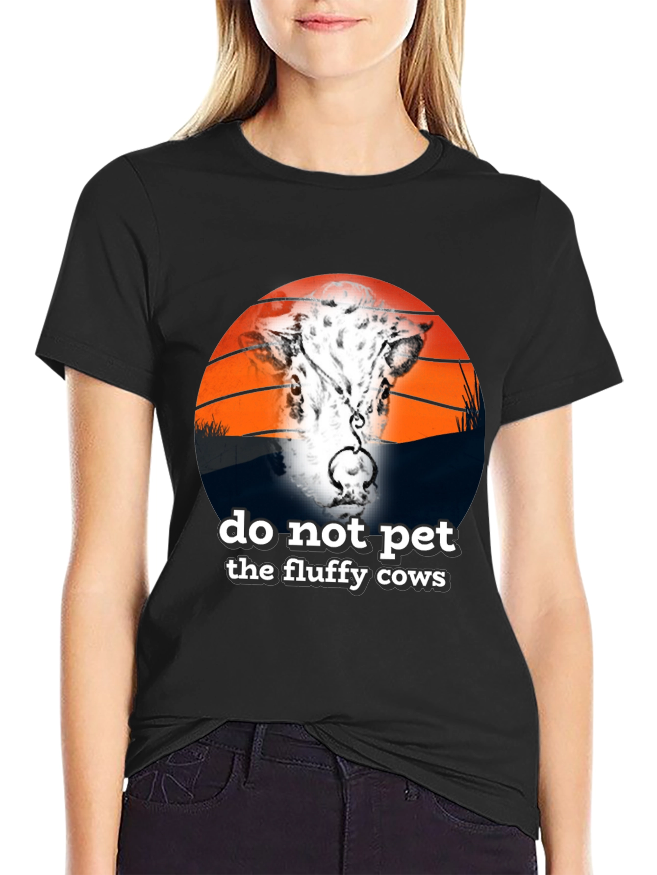 Do Not Pet Fluffy Cows Graphic Tee - Unisex