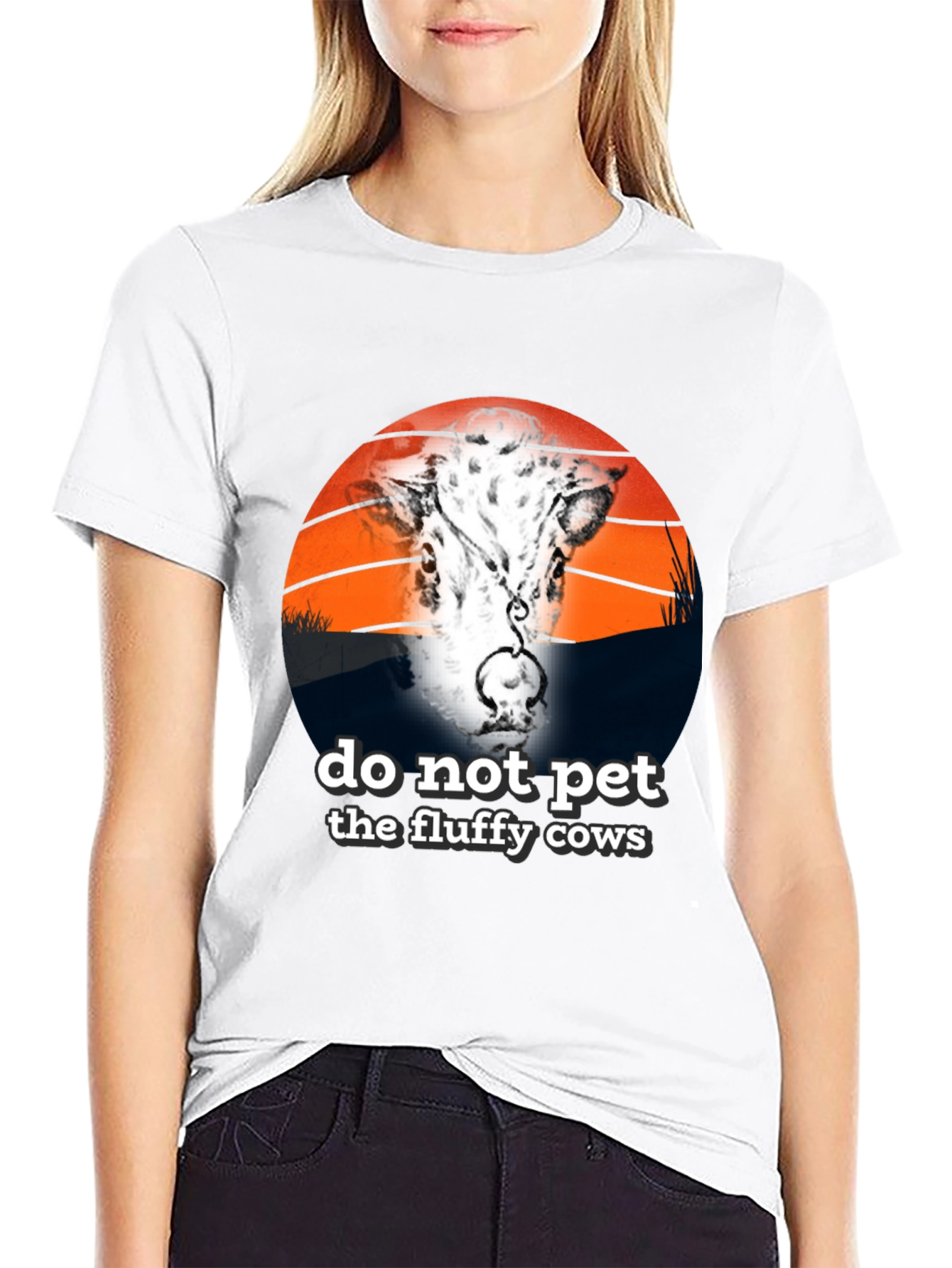 Do Not Pet Fluffy Cows Graphic Tee - Unisex