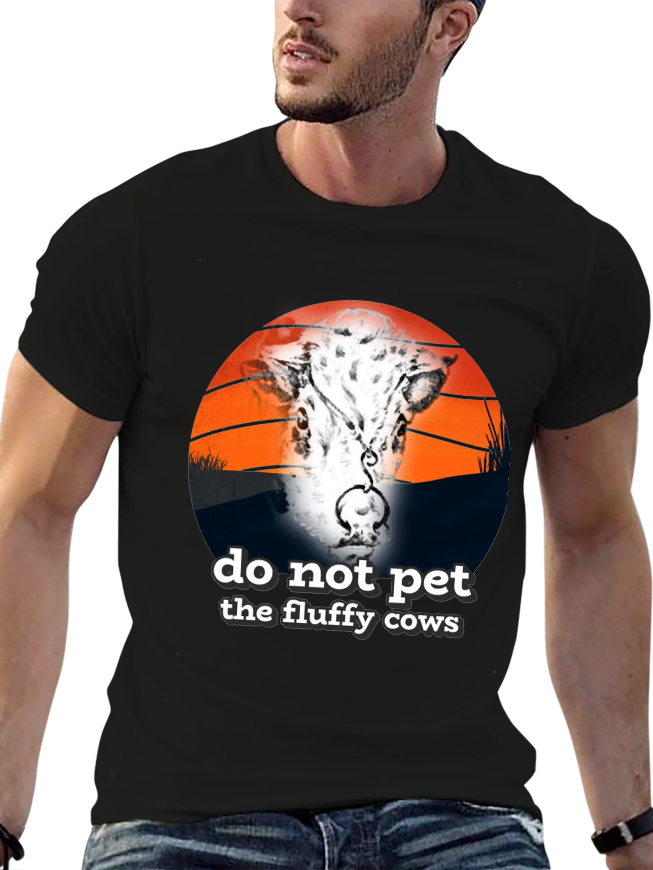 Do Not Pet Fluffy Cows Graphic Tee - Unisex