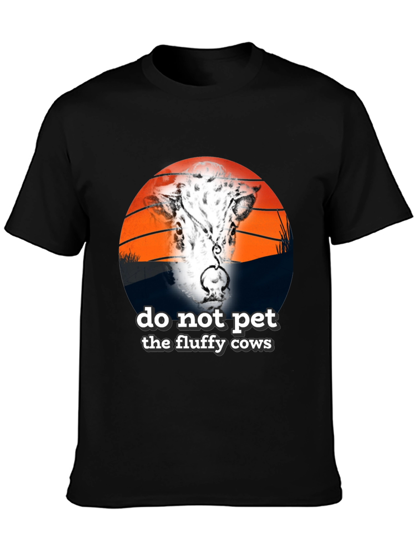 Do Not Pet Fluffy Cows Graphic Tee - Unisex