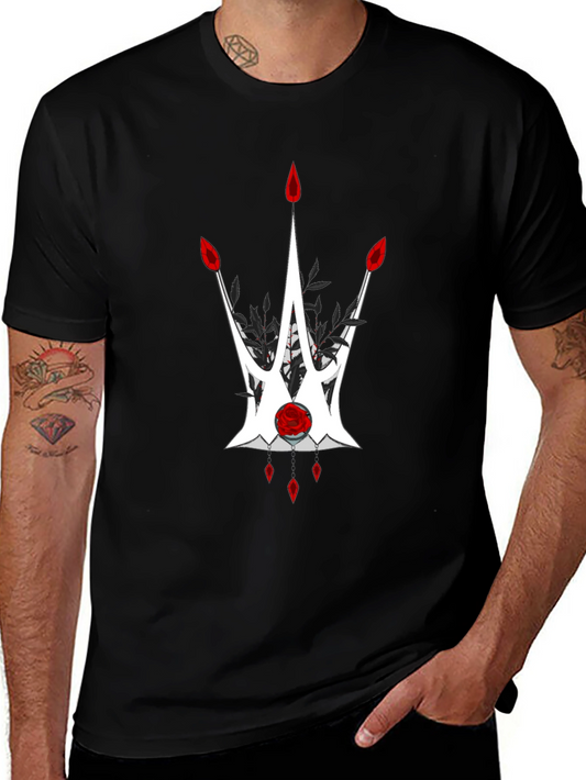 Black Graphic Tee - Crown Design