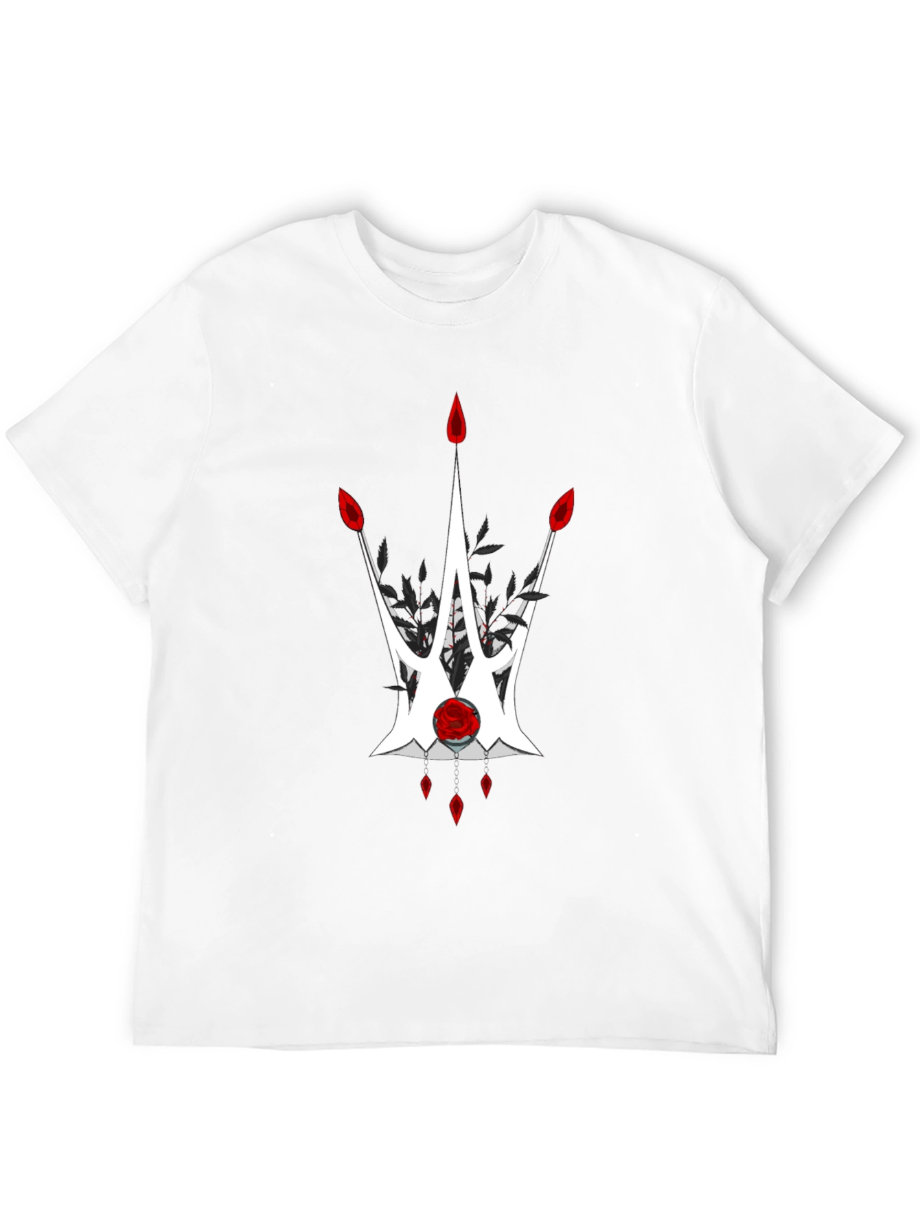 Black Graphic Tee - Crown Design