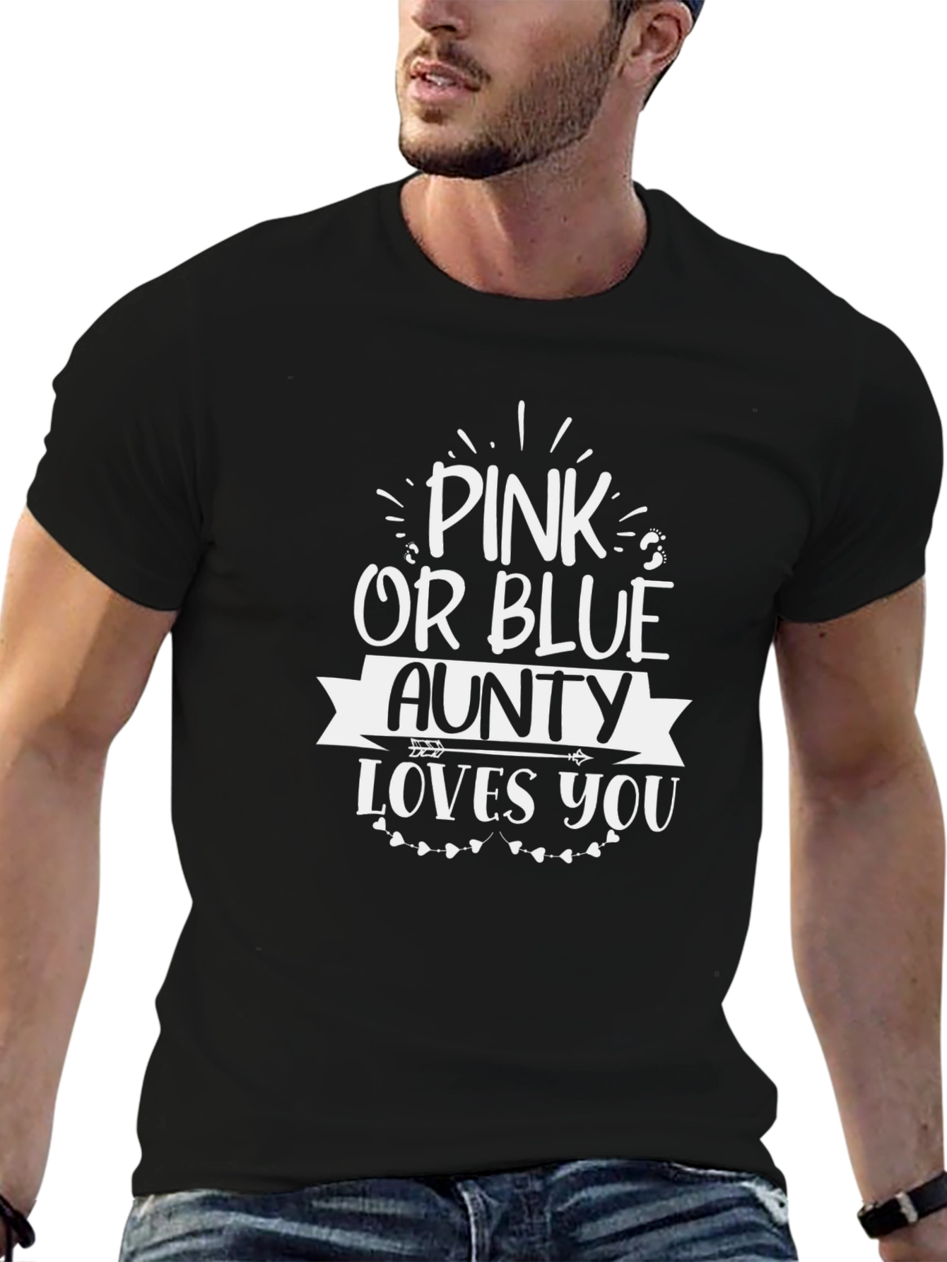 Pink or Blue Aunty Loves You T-Shirt