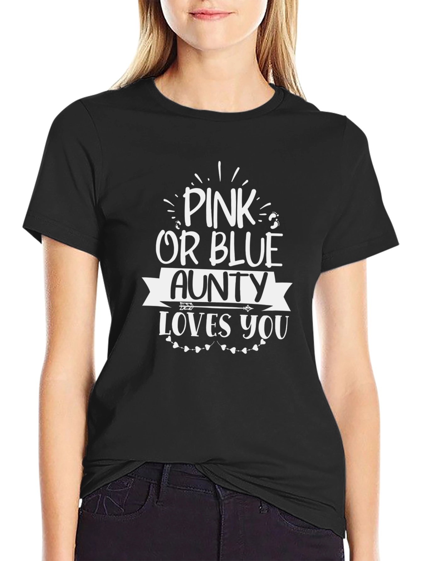 Pink or Blue Aunty Loves You T-Shirt