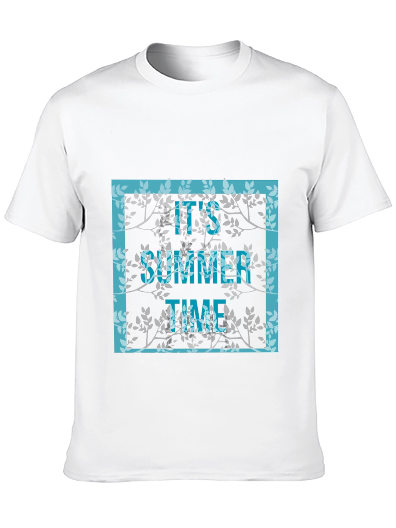 Its Summer Time Graphic Print Black T-Shirt