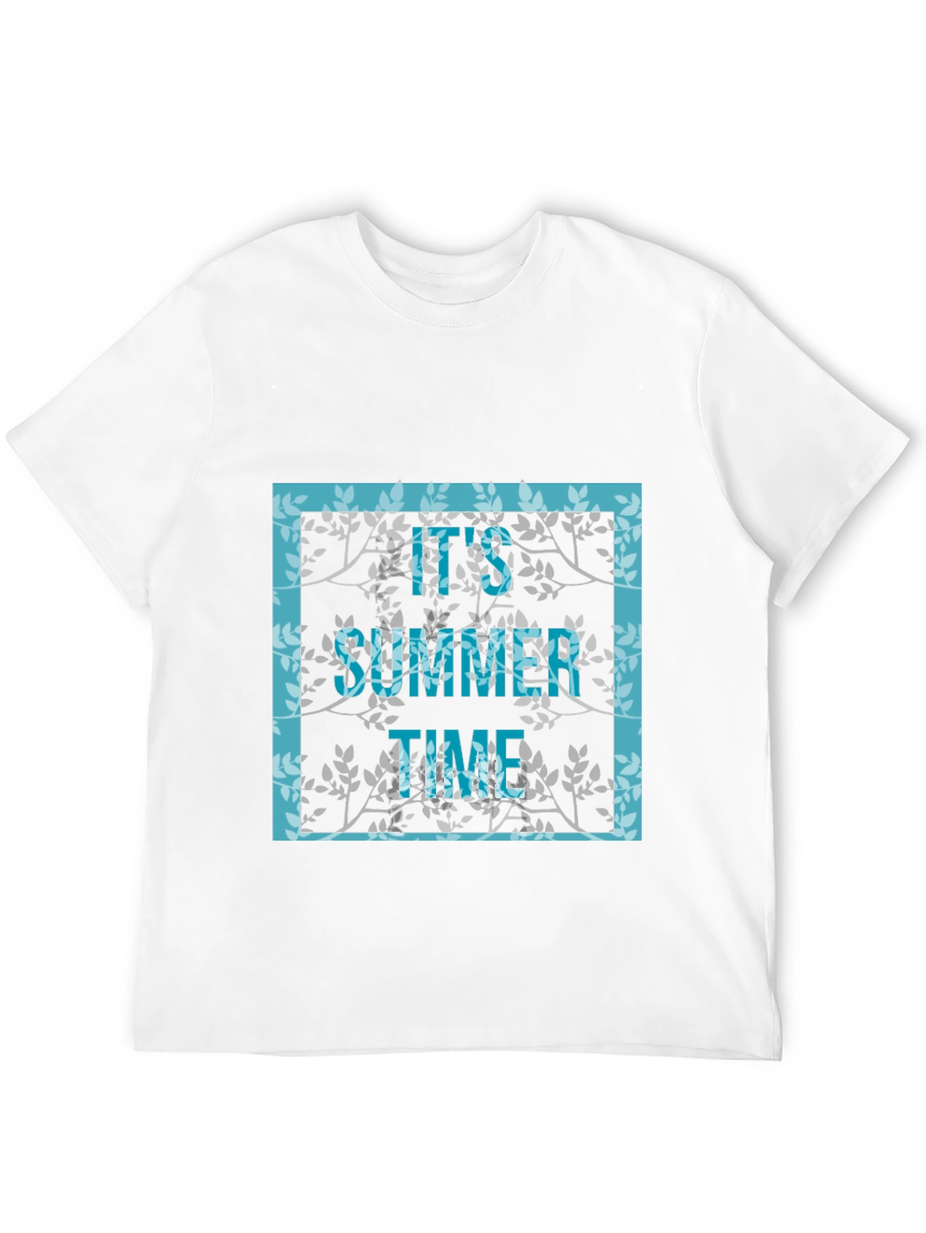 Its Summer Time Graphic Print Black T-Shirt
