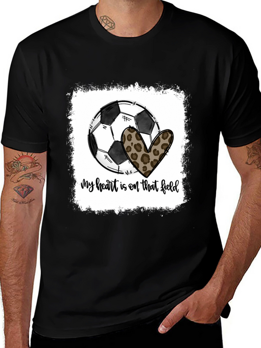 Soccer Heart Leopard Print T-Shirt
