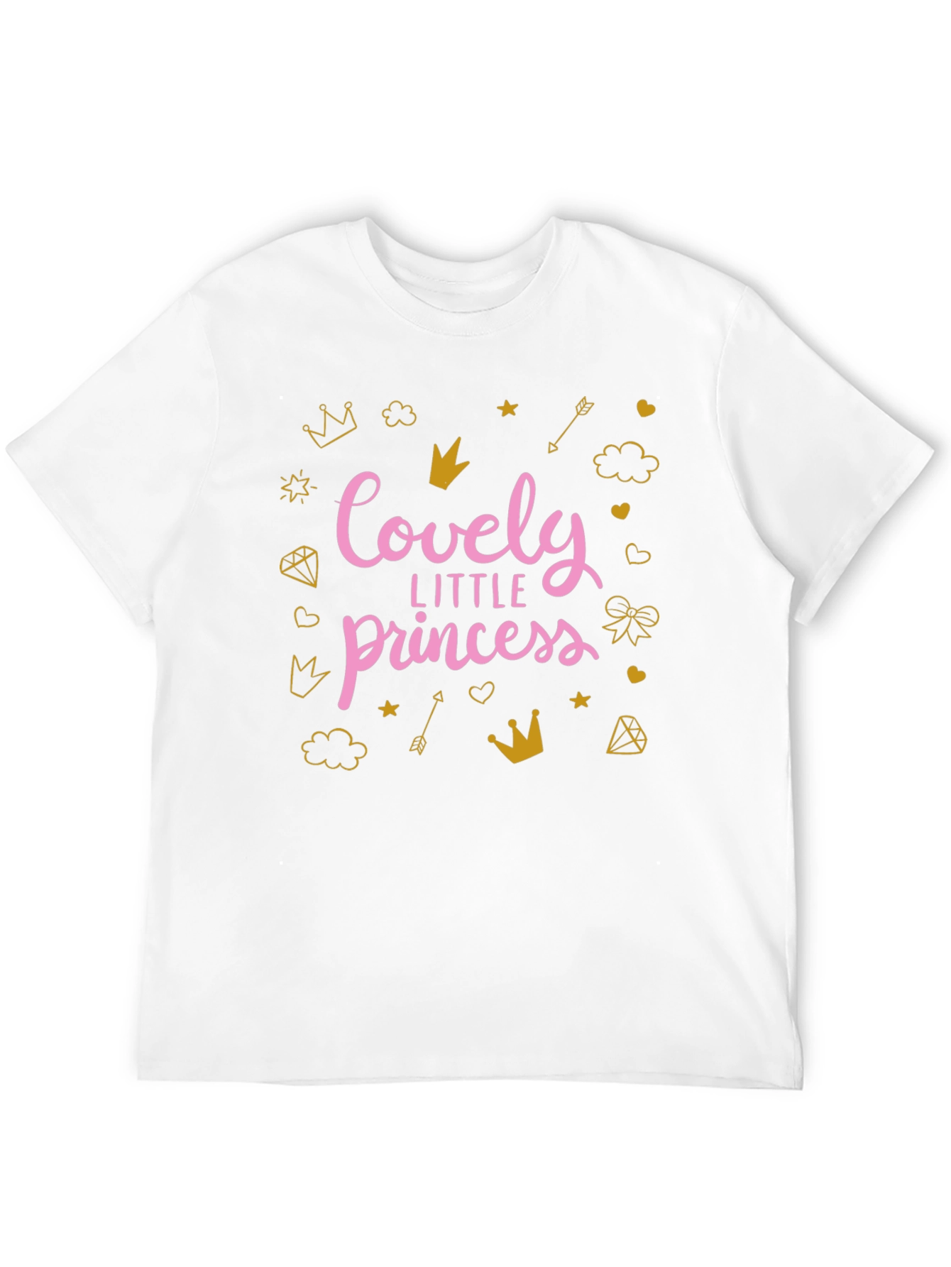 Lovely Princess Graphic Tee - Black
