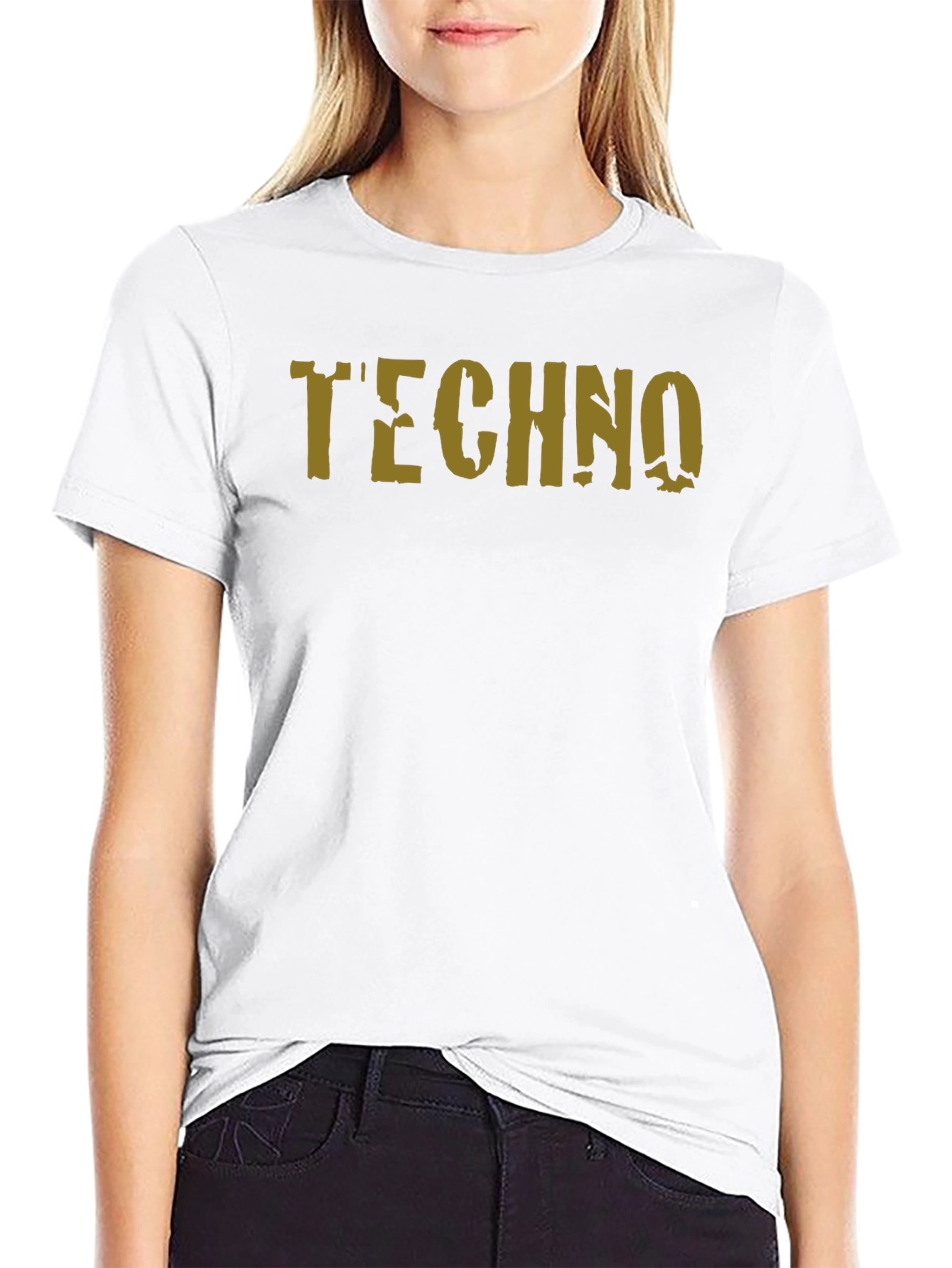 Techno Graphic Print T-Shirt - Black